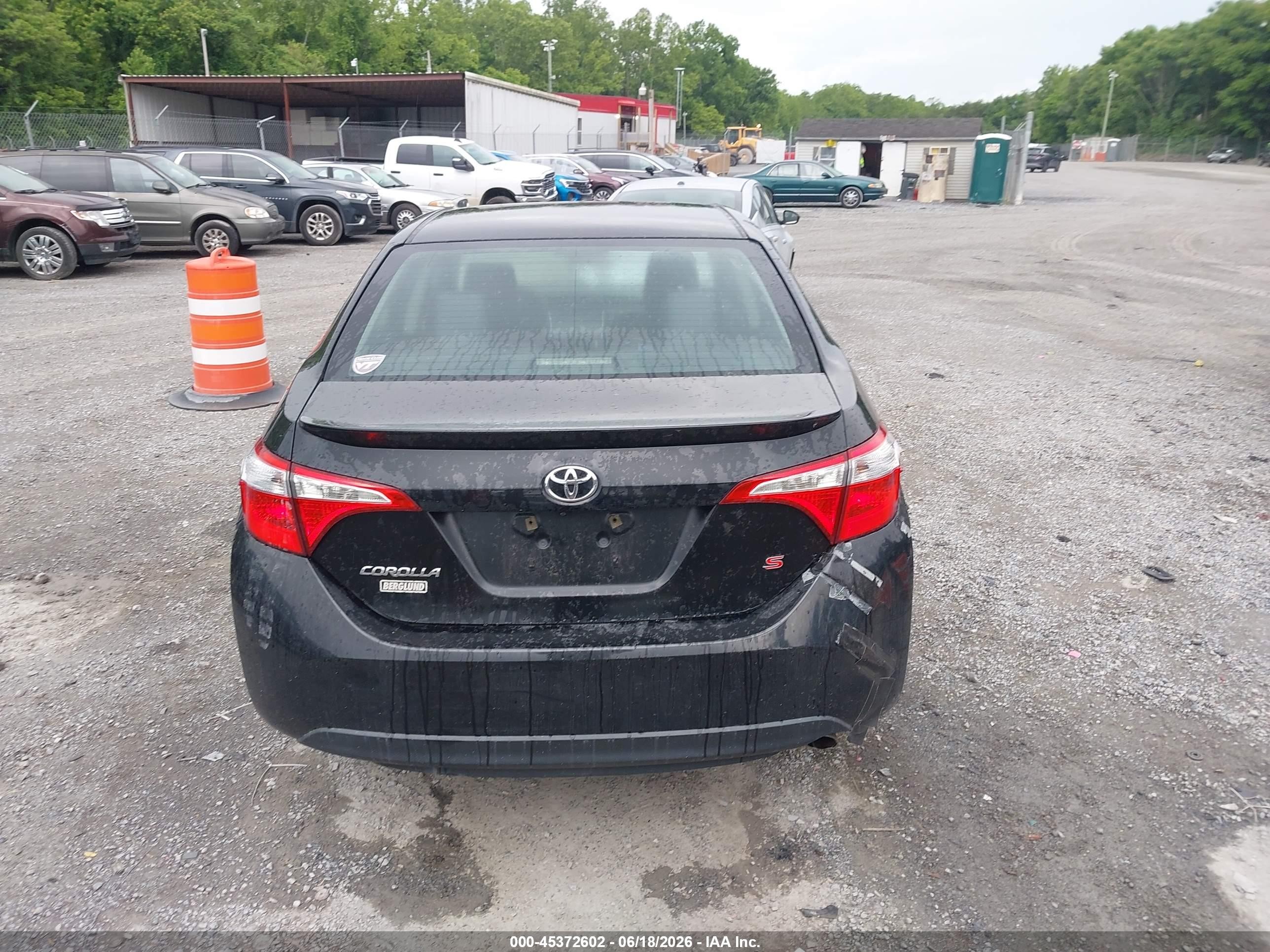 2015 Toyota Corolla S Plus Black vin: 2T1BURHE6FC283049