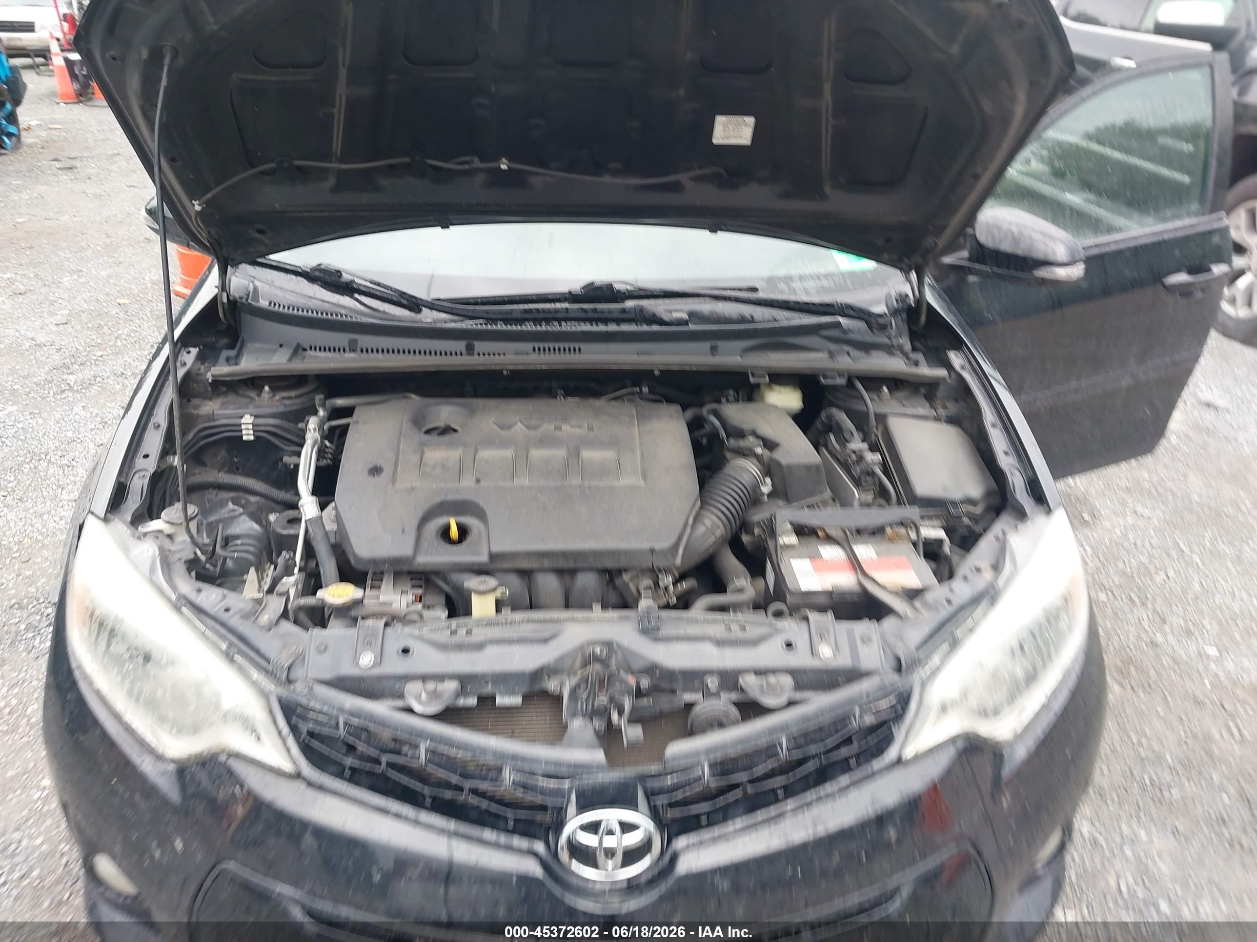 2015 Toyota Corolla S Plus Black vin: 2T1BURHE6FC283049