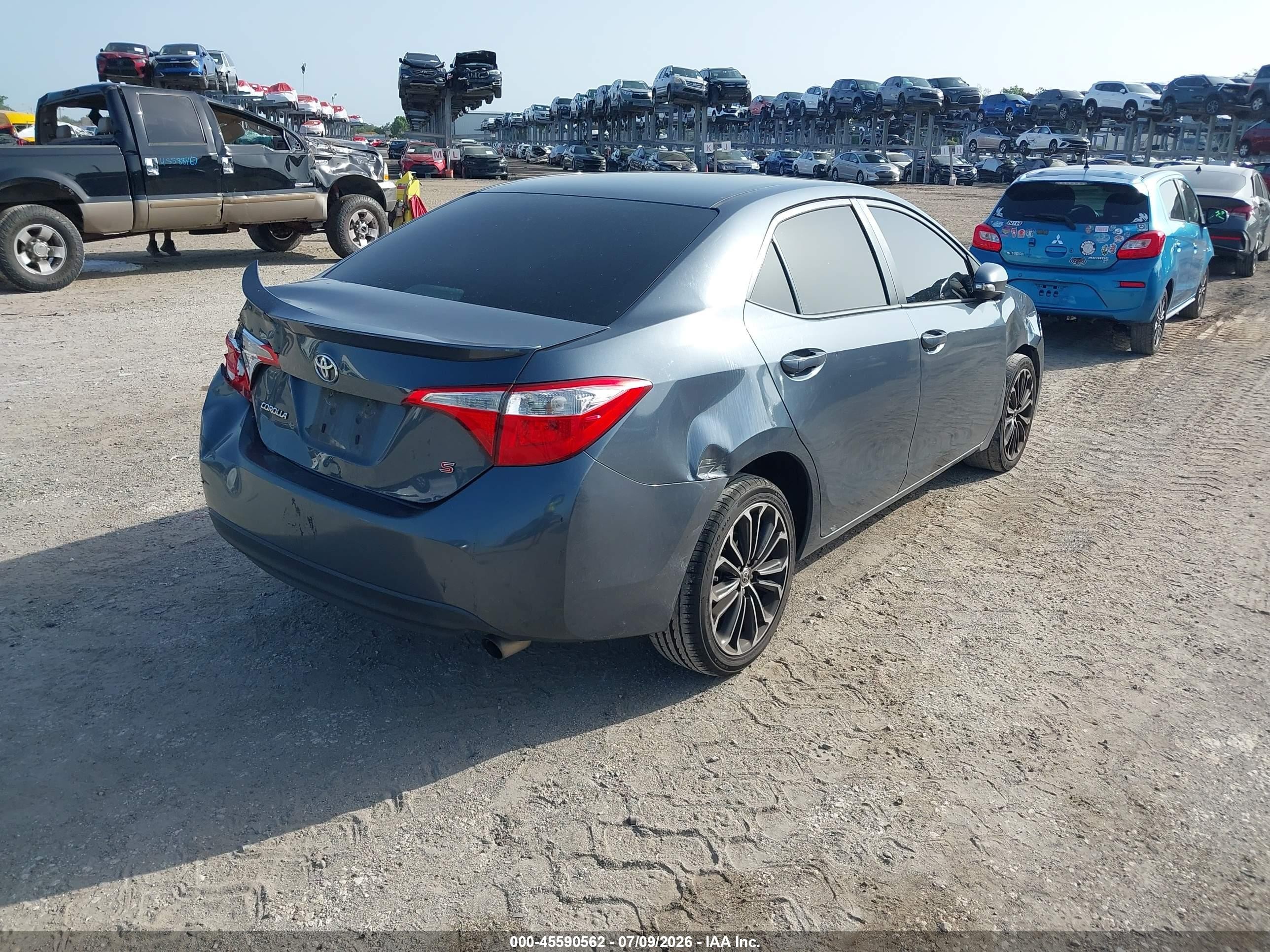 2015 Toyota Corolla S Plus Gray vin: 2T1BURHE6FC290874
