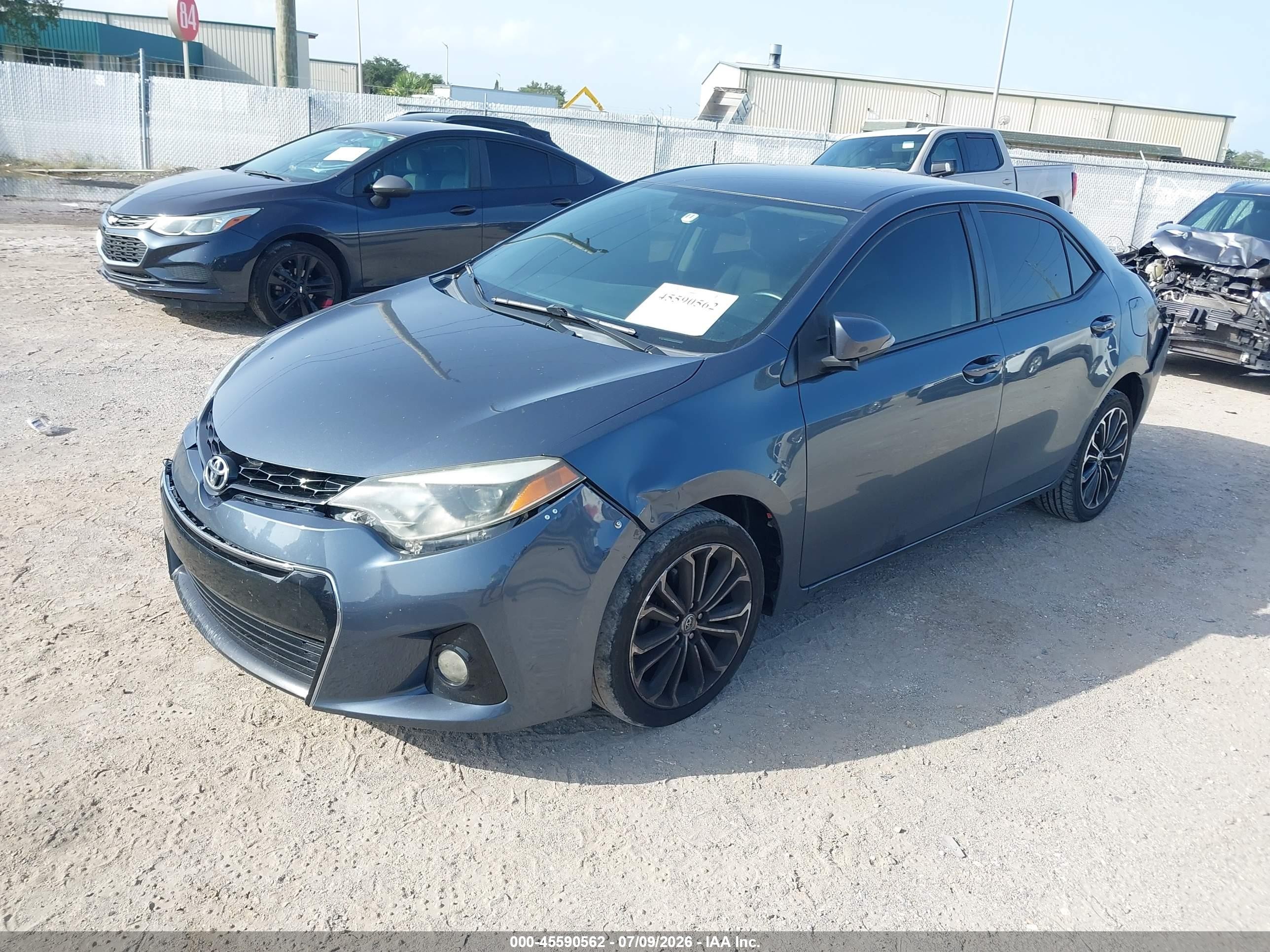 2015 Toyota Corolla S Plus Gray vin: 2T1BURHE6FC290874
