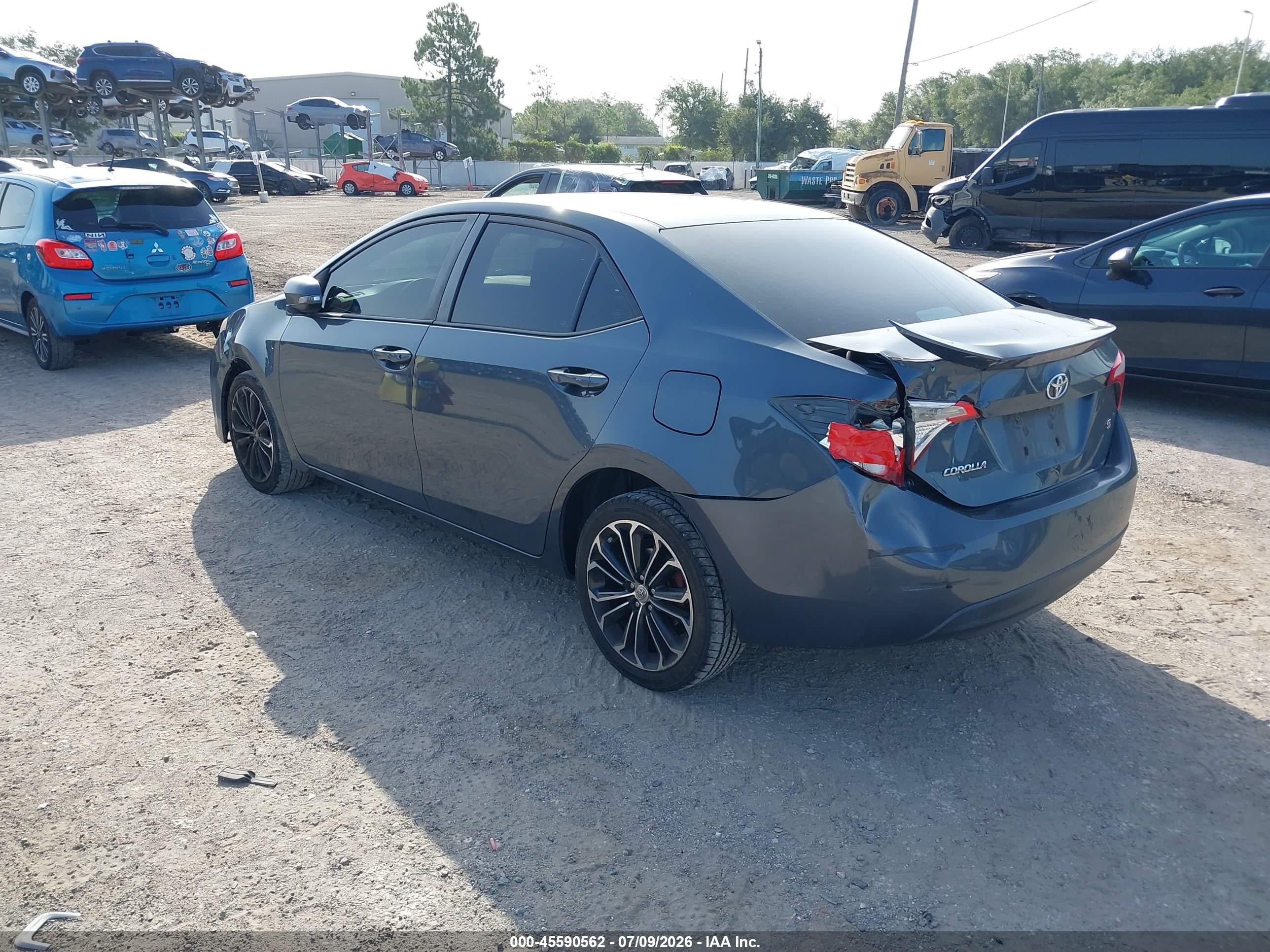 2015 Toyota Corolla S Plus Gray vin: 2T1BURHE6FC290874