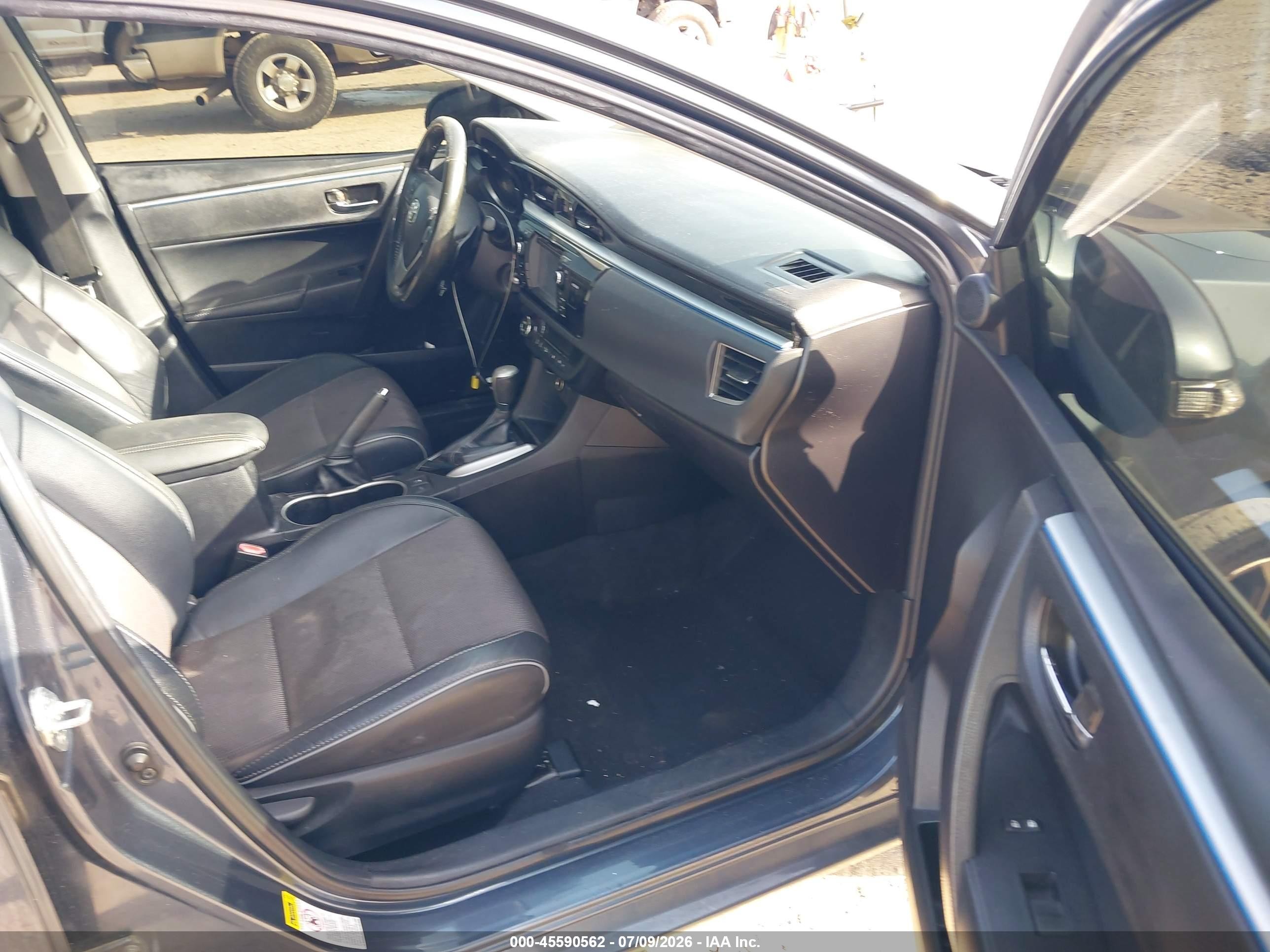 2015 Toyota Corolla S Plus Gray vin: 2T1BURHE6FC290874