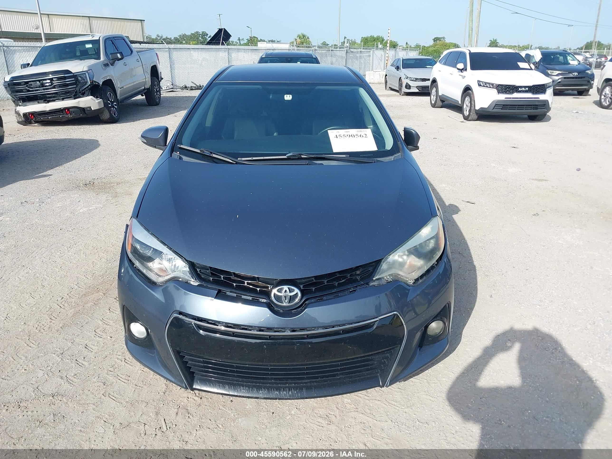 2015 Toyota Corolla S Plus Gray vin: 2T1BURHE6FC290874