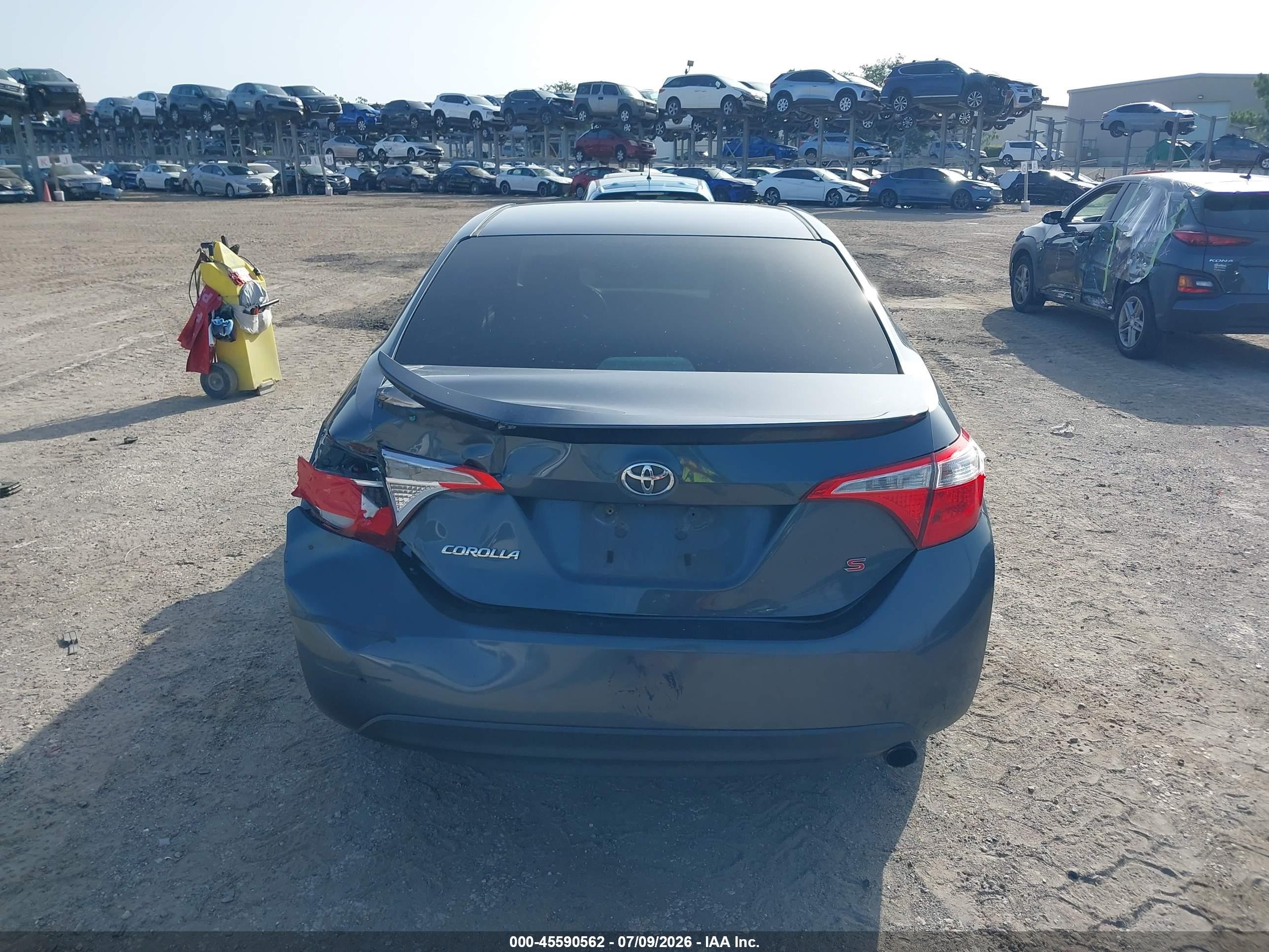 2015 Toyota Corolla S Plus Gray vin: 2T1BURHE6FC290874