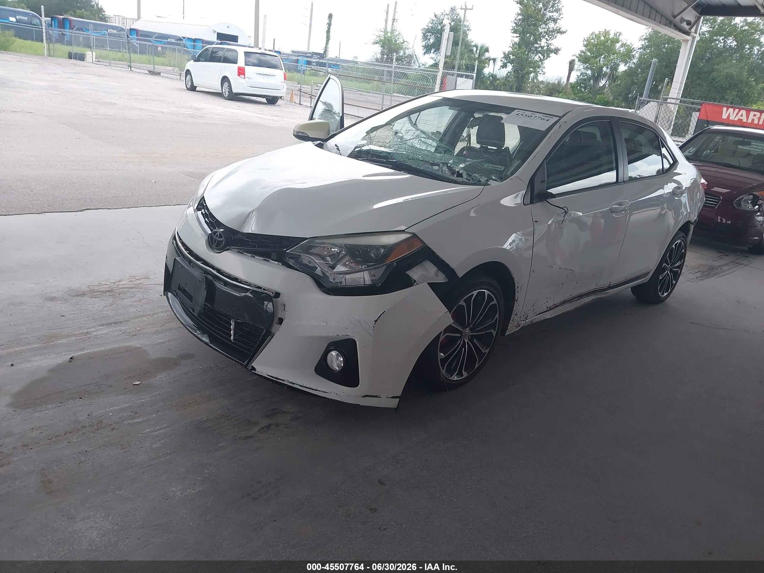 2015 Toyota Corolla S Plus White vin: 2T1BURHE6FC296660
