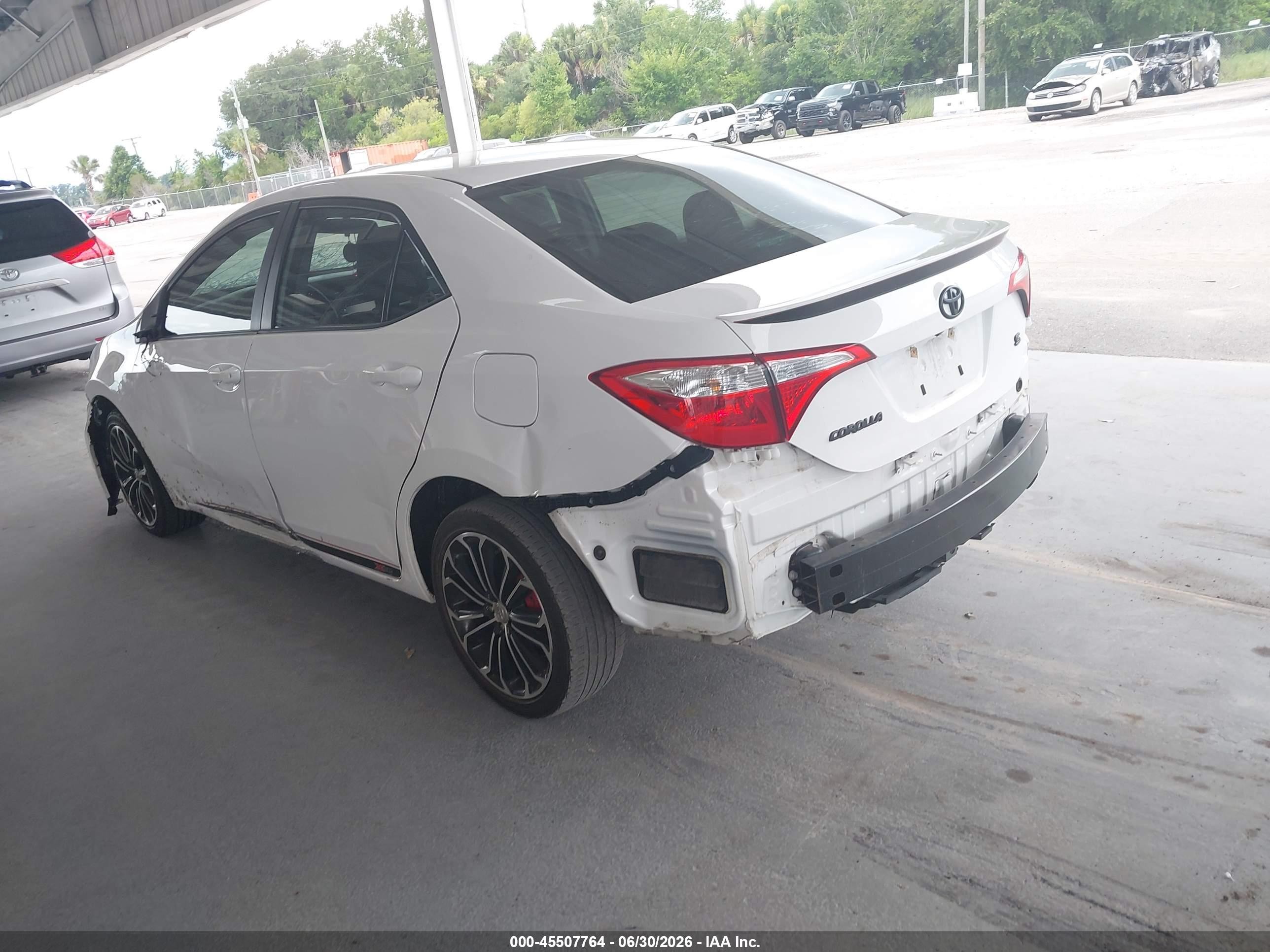 2015 Toyota Corolla S Plus White vin: 2T1BURHE6FC296660