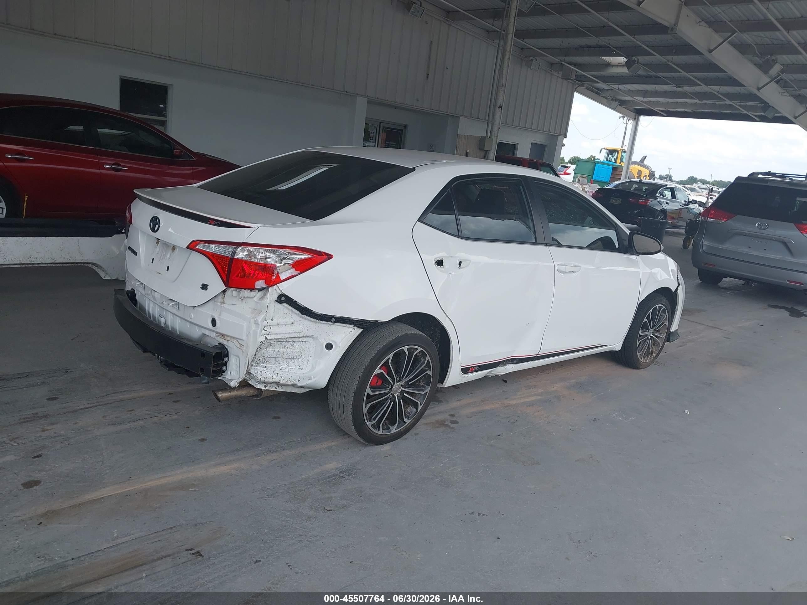 2015 Toyota Corolla S Plus White vin: 2T1BURHE6FC296660