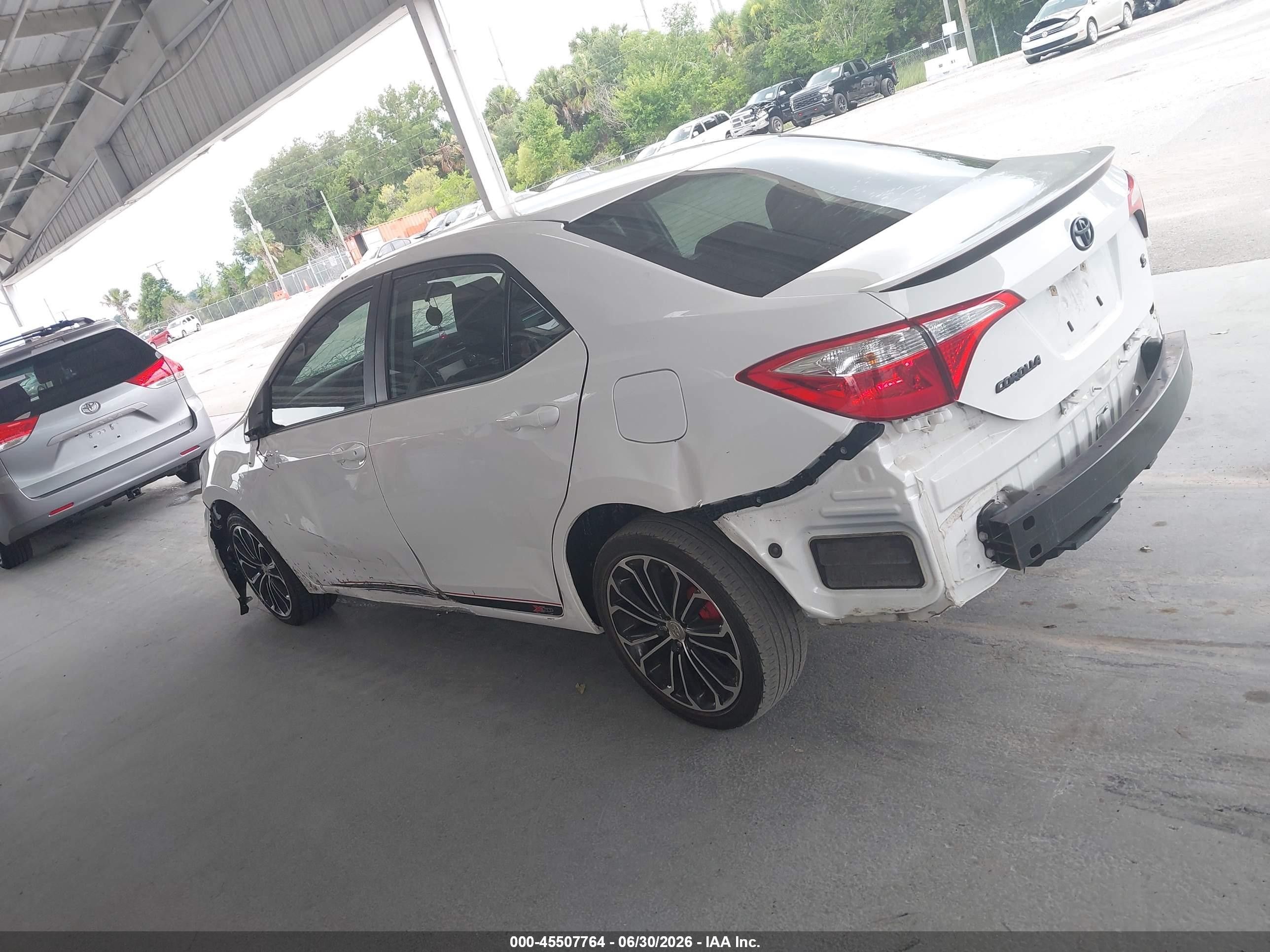 2015 Toyota Corolla S Plus White vin: 2T1BURHE6FC296660