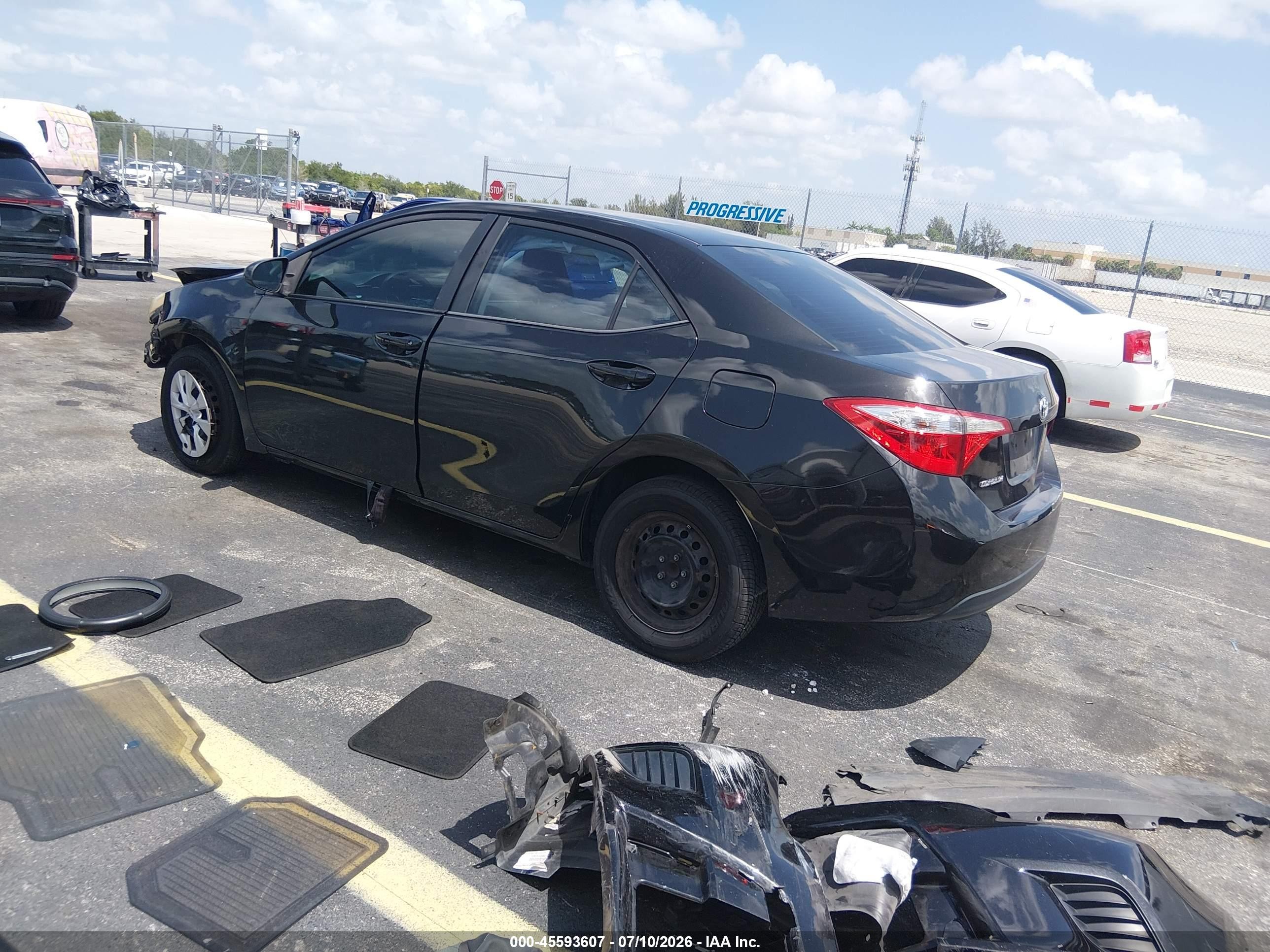 2015 Toyota Corolla L Black vin: 2T1BURHE6FC308743