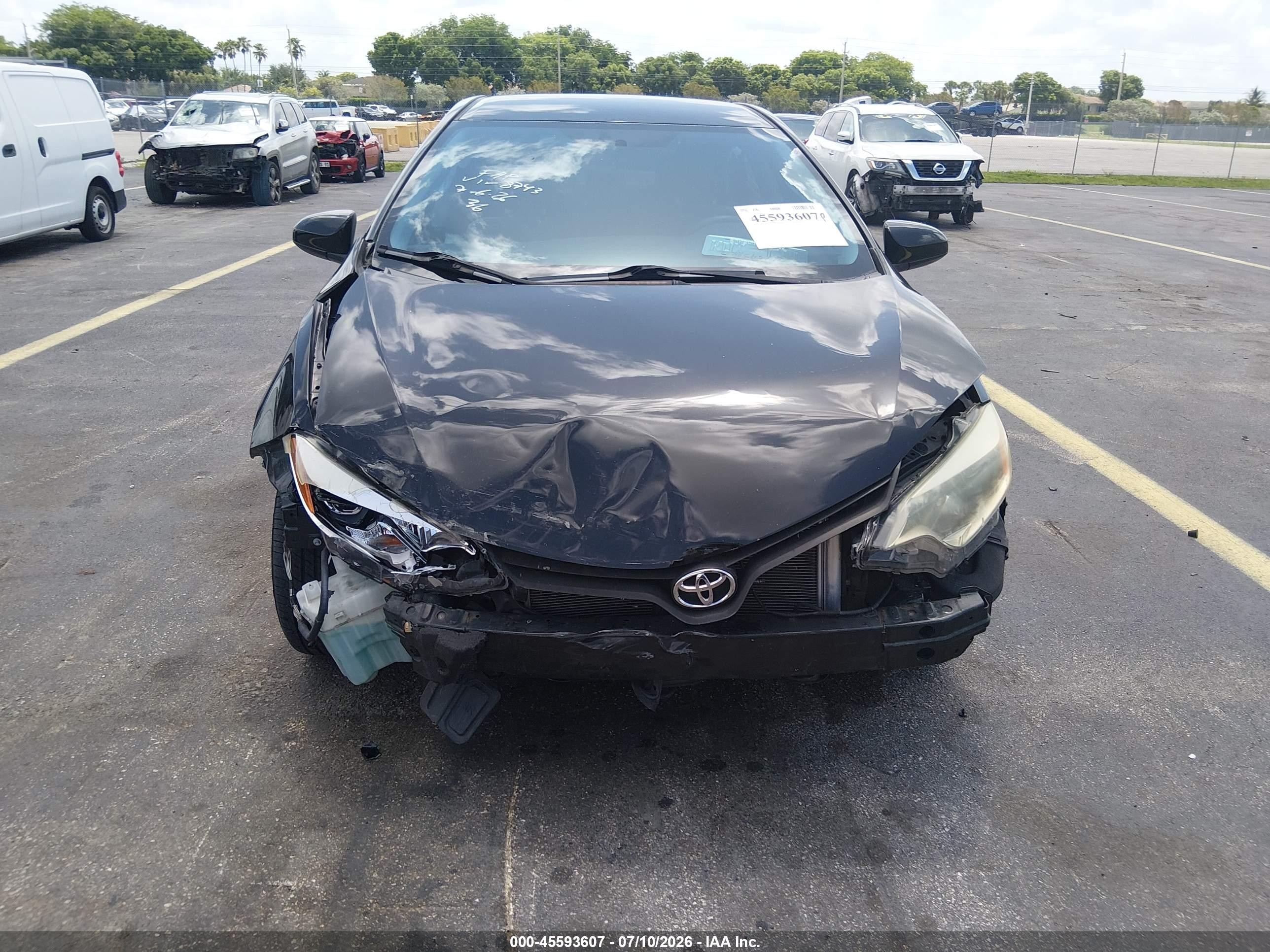 2015 Toyota Corolla L Black vin: 2T1BURHE6FC308743