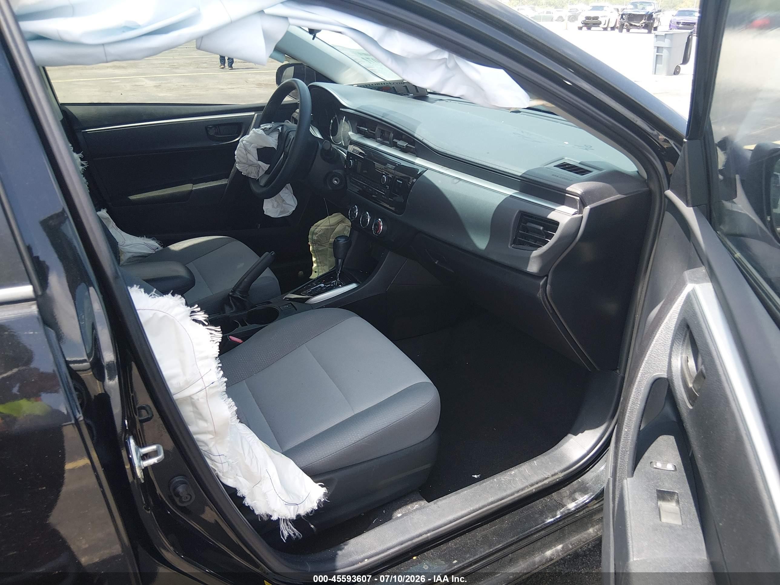 2015 Toyota Corolla L Black vin: 2T1BURHE6FC308743