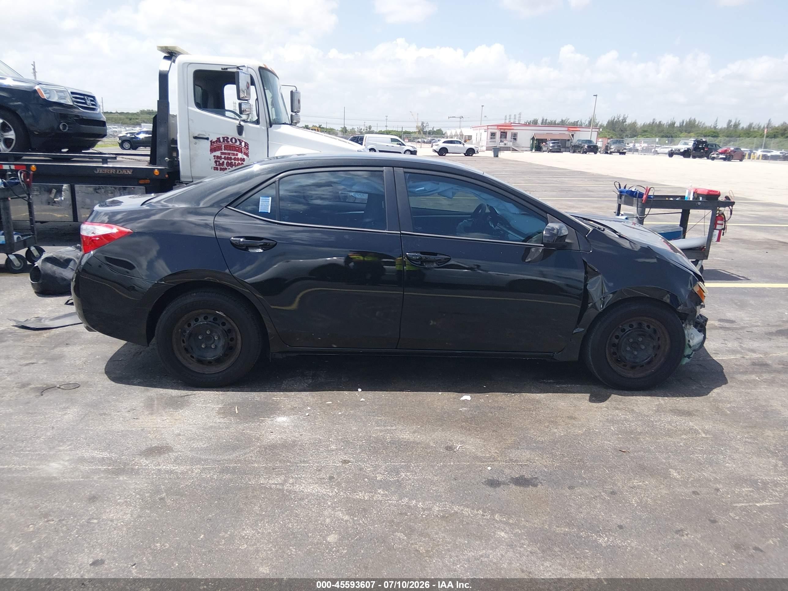 2015 Toyota Corolla L Black vin: 2T1BURHE6FC308743