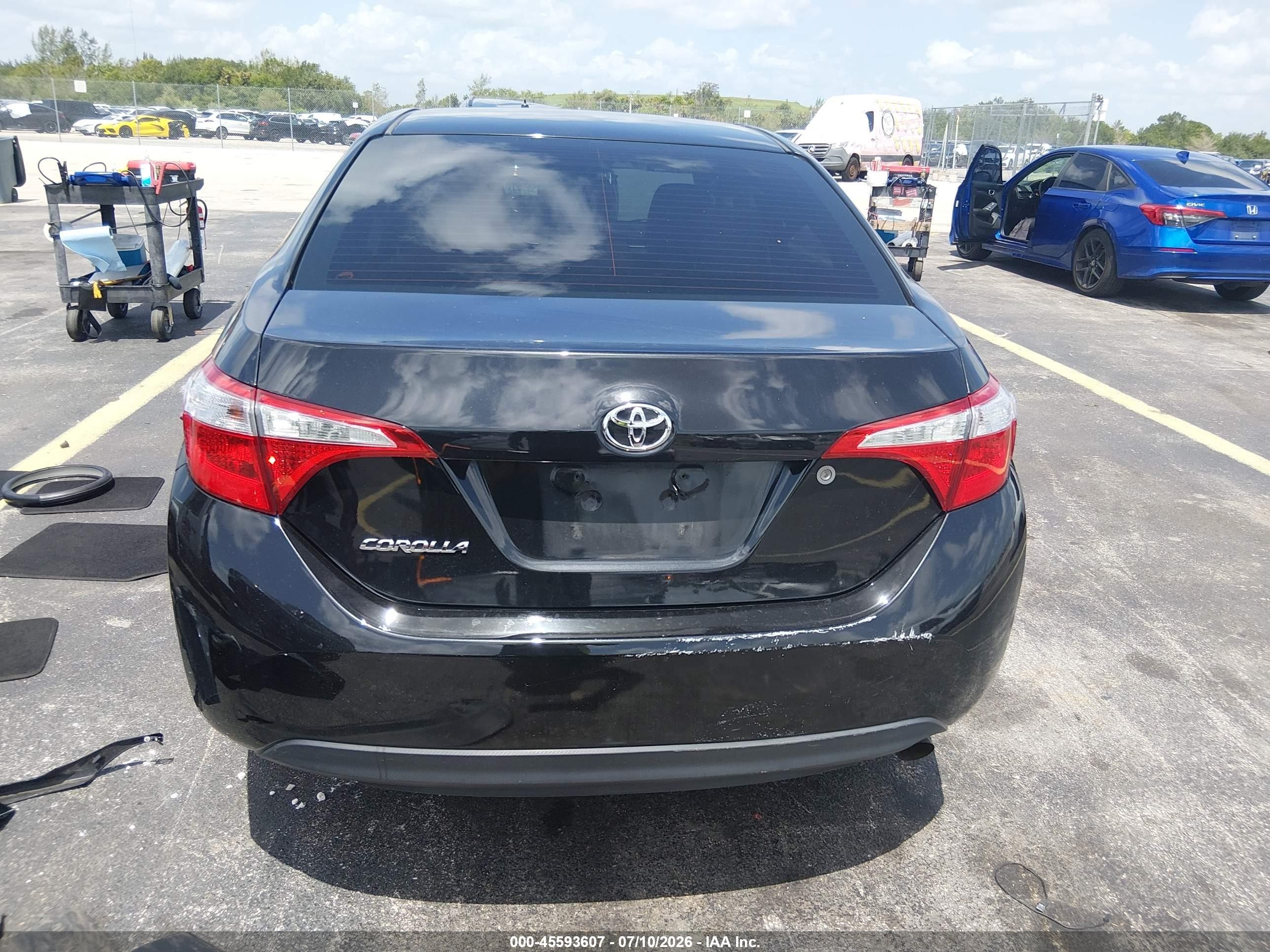 2015 Toyota Corolla L Black vin: 2T1BURHE6FC308743