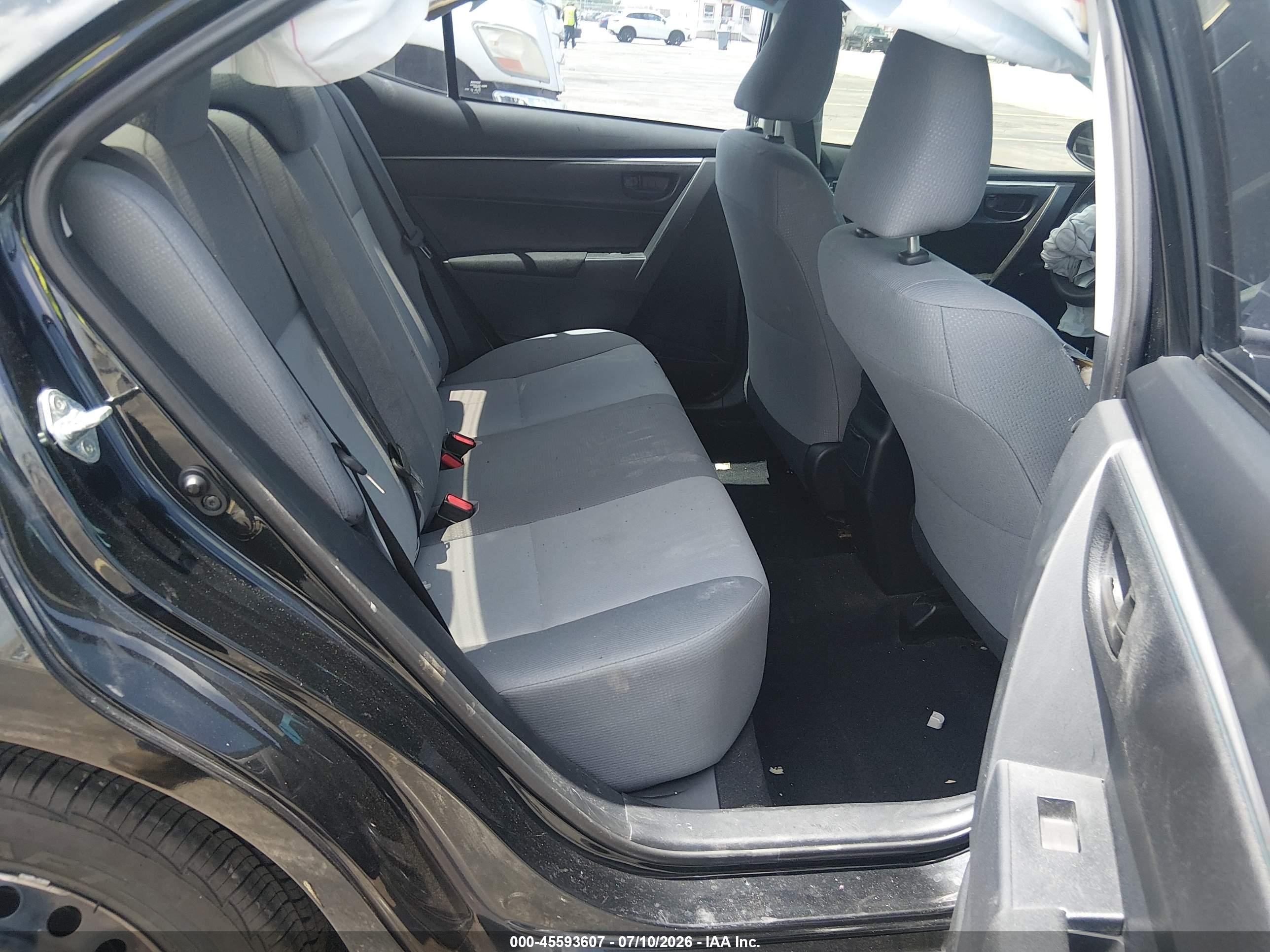2015 Toyota Corolla L Black vin: 2T1BURHE6FC308743