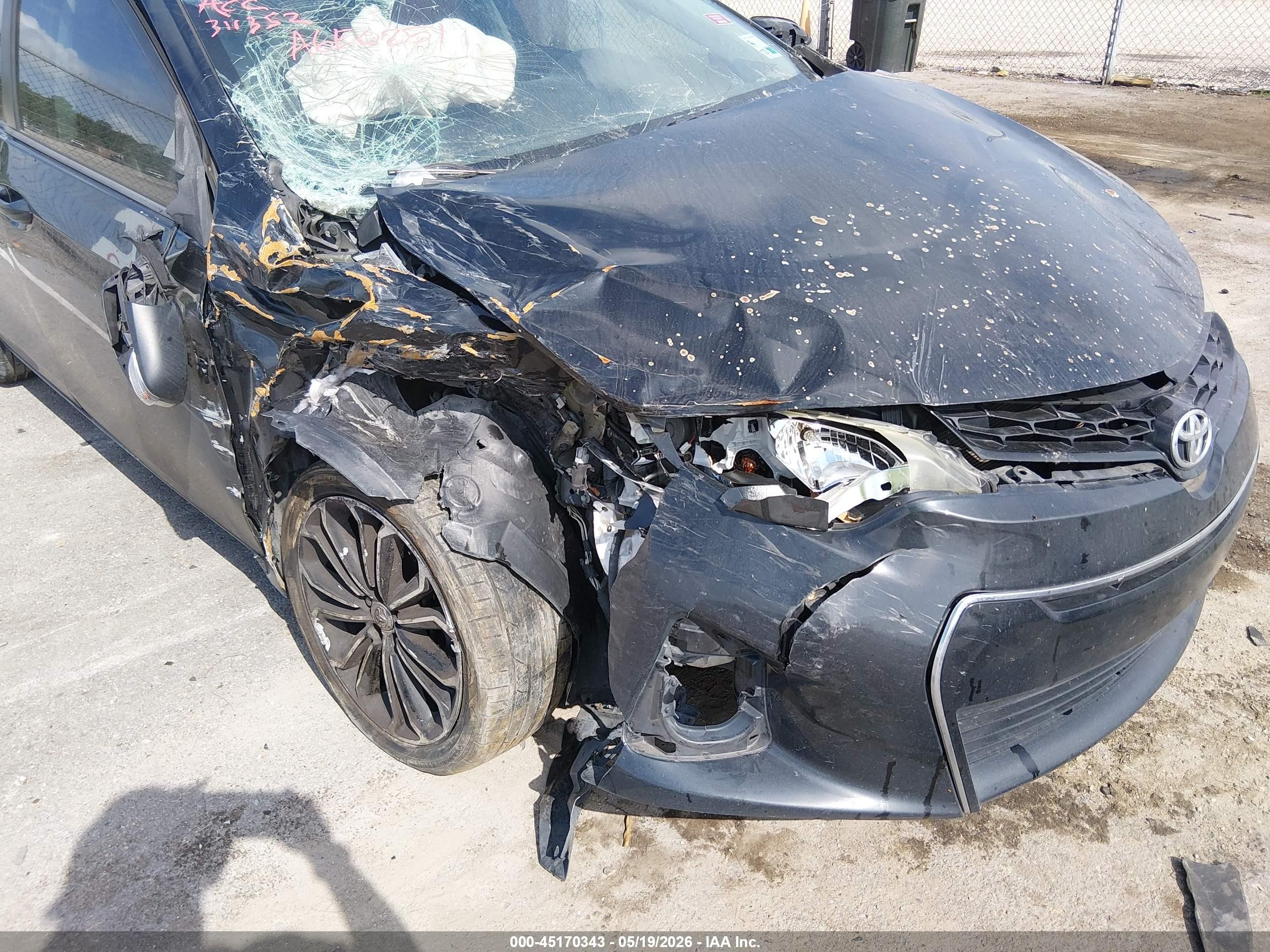 2015 Toyota Corolla S Plus Black vin: 2T1BURHE6FC311352