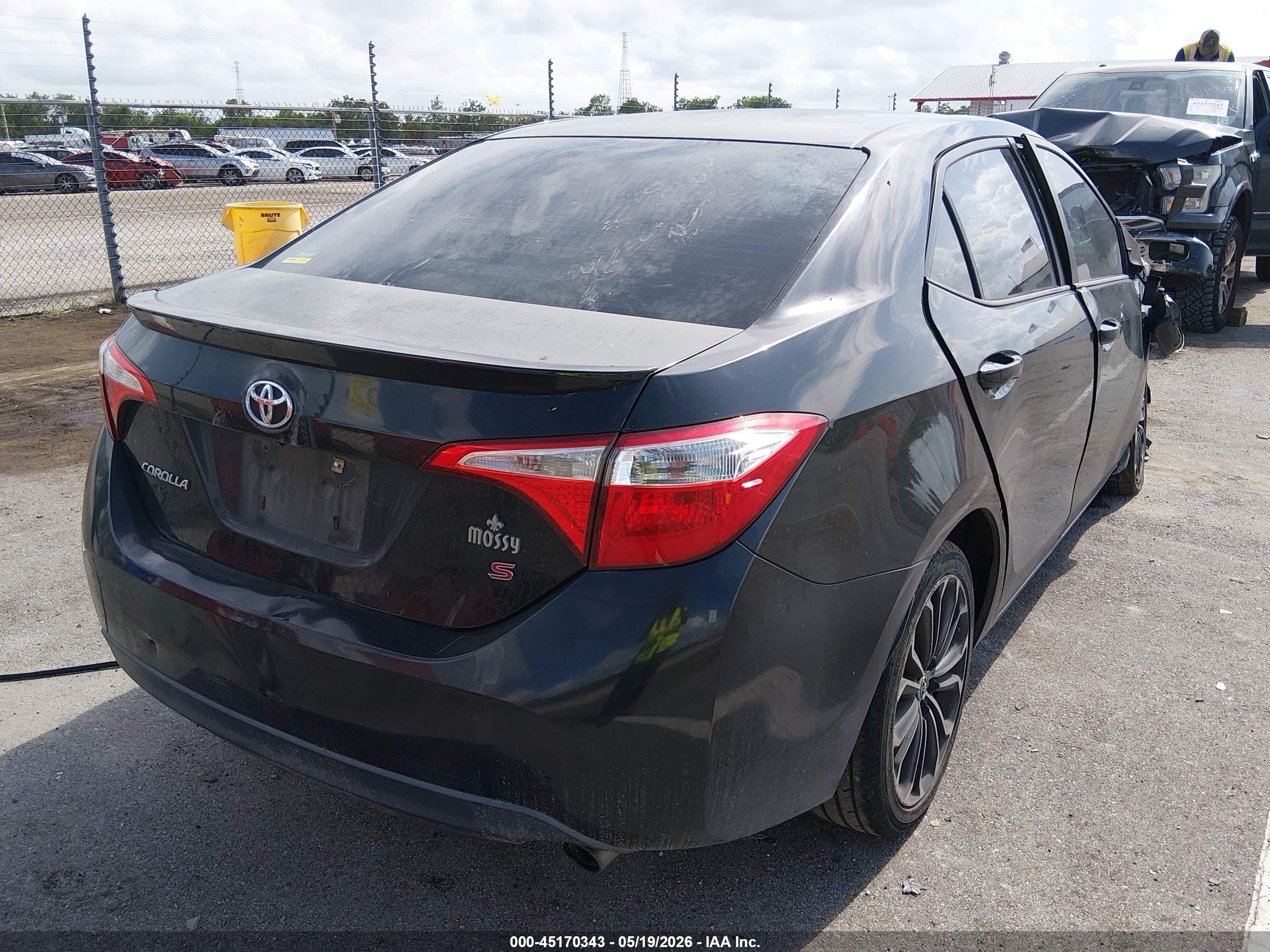 2015 Toyota Corolla S Plus Black vin: 2T1BURHE6FC311352