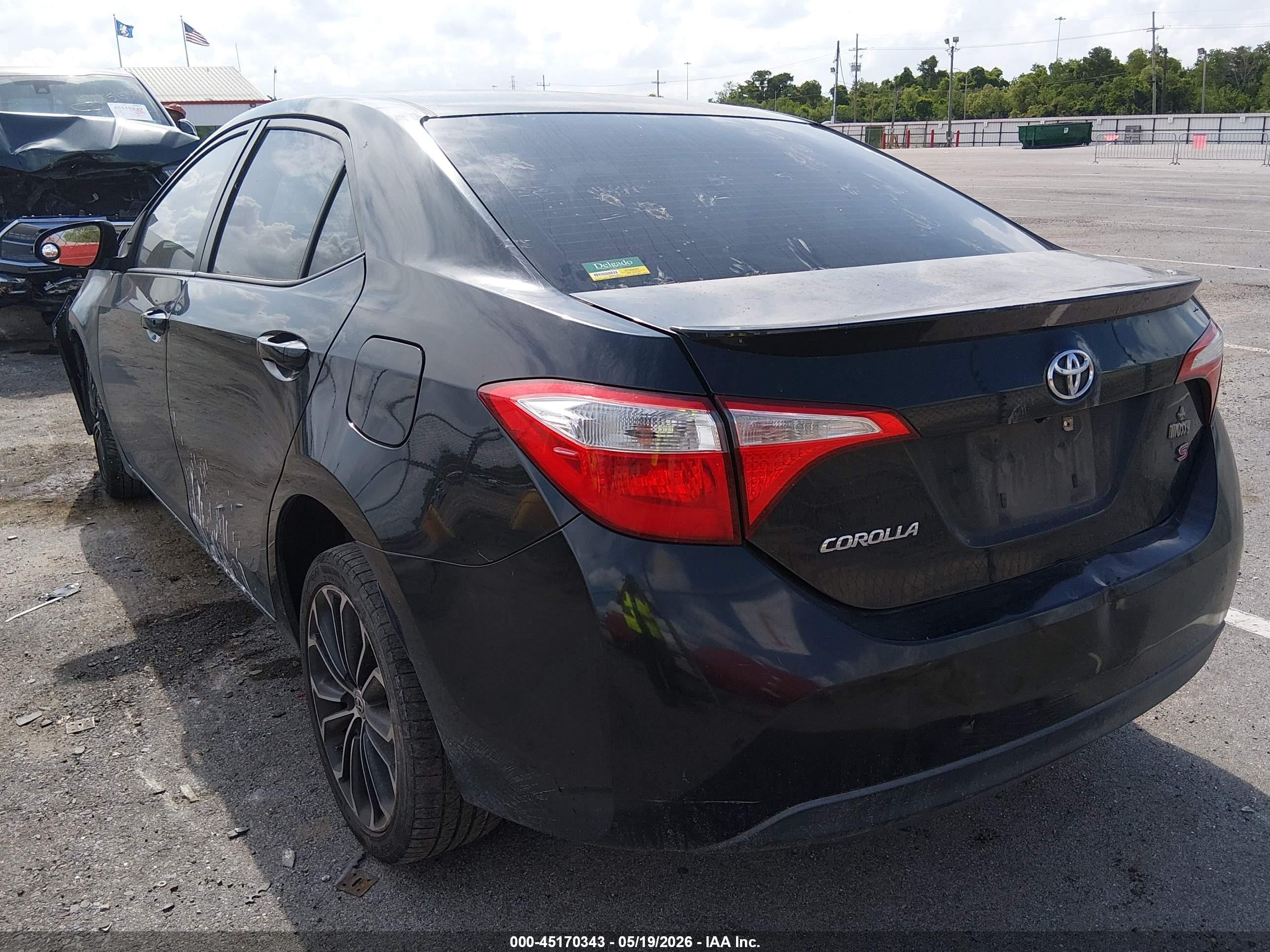 2015 Toyota Corolla S Plus Black vin: 2T1BURHE6FC311352