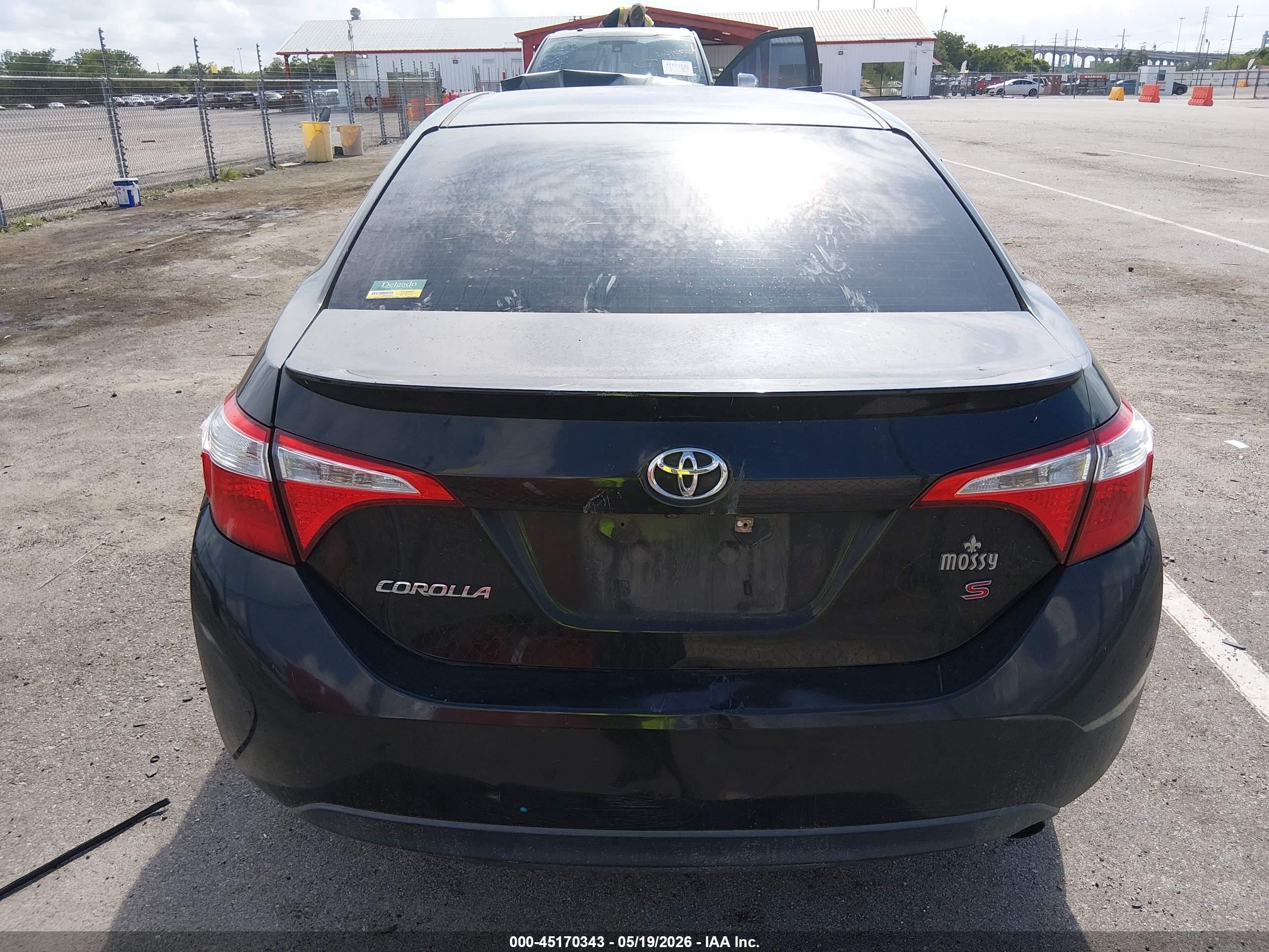2015 Toyota Corolla S Plus Black vin: 2T1BURHE6FC311352