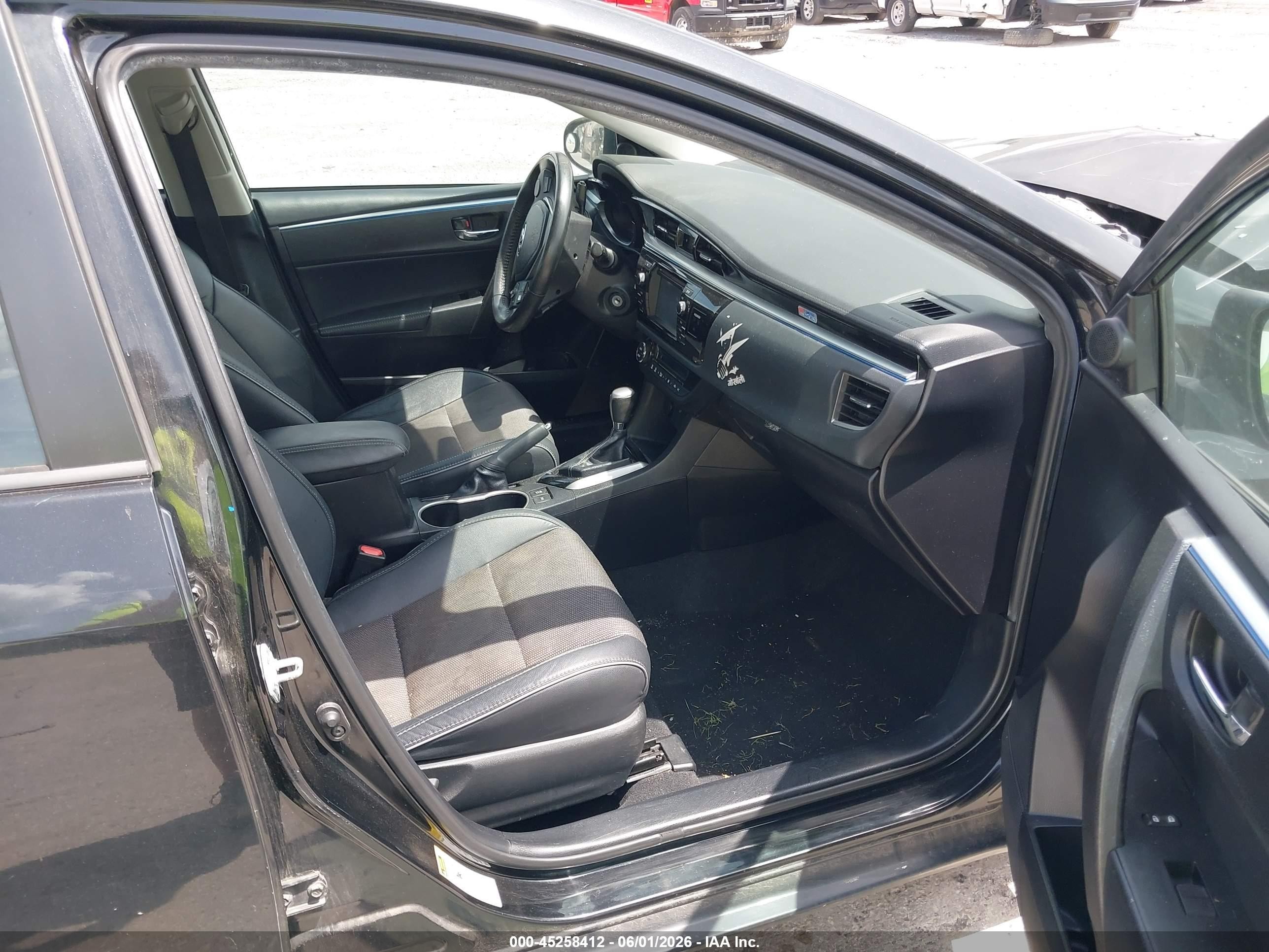 2015 Toyota Corolla S Plus Black vin: 2T1BURHE6FC319127