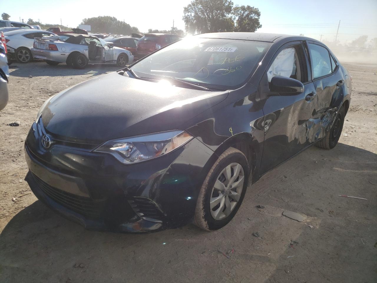 2015 Toyota Corolla L Black vin: 2T1BURHE6FC321699