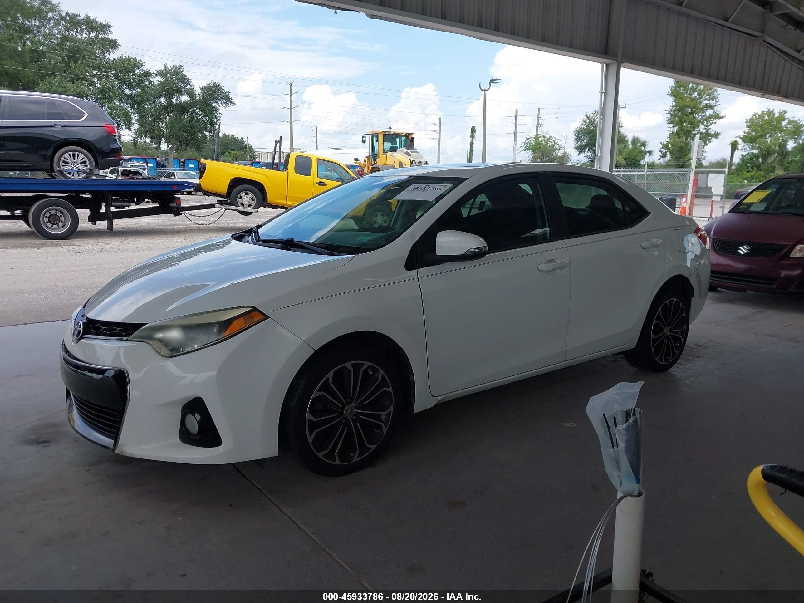 2015 Toyota Corolla S Plus White vin: 2T1BURHE6FC341807