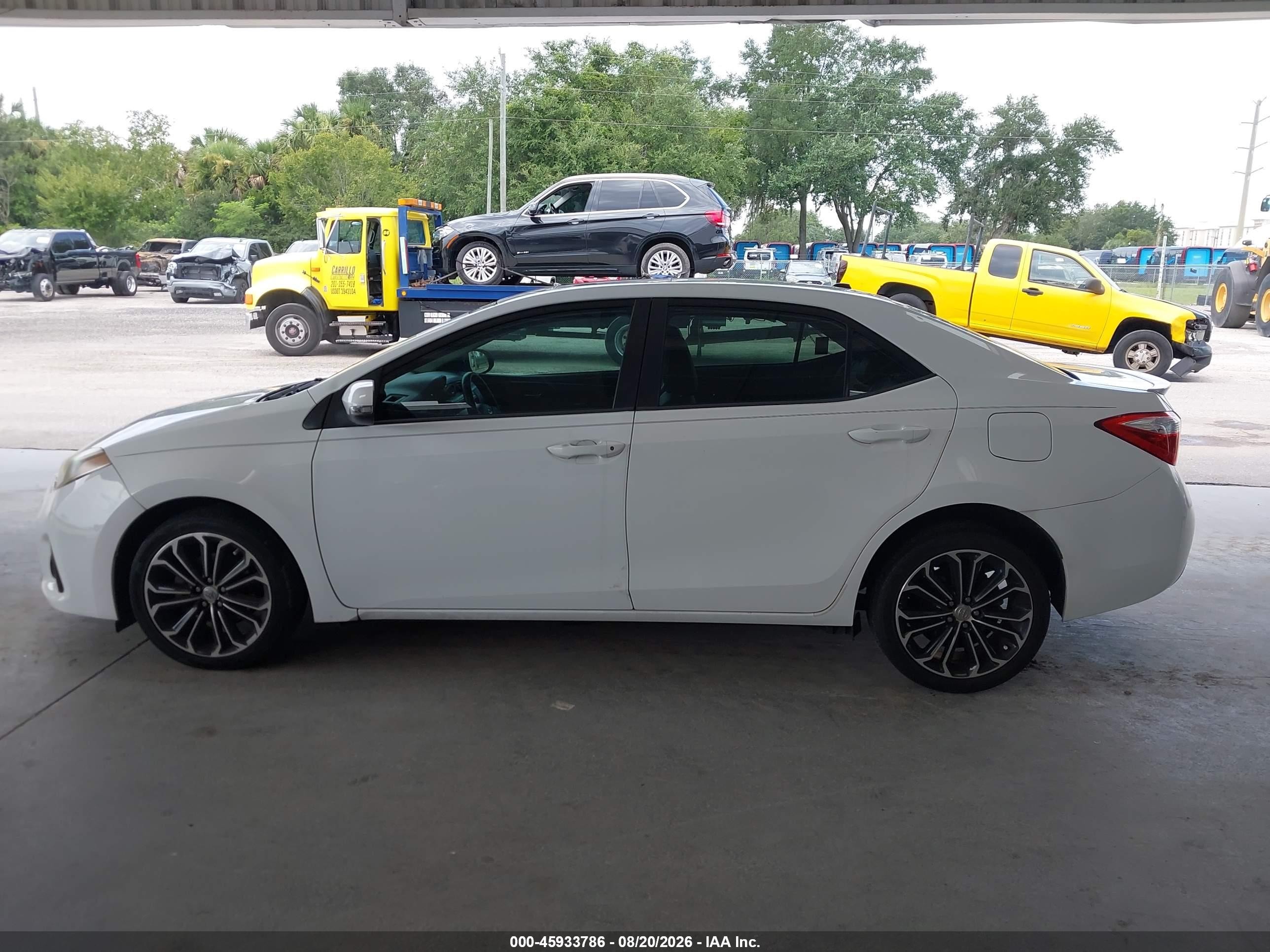 2015 Toyota Corolla S Plus White vin: 2T1BURHE6FC341807