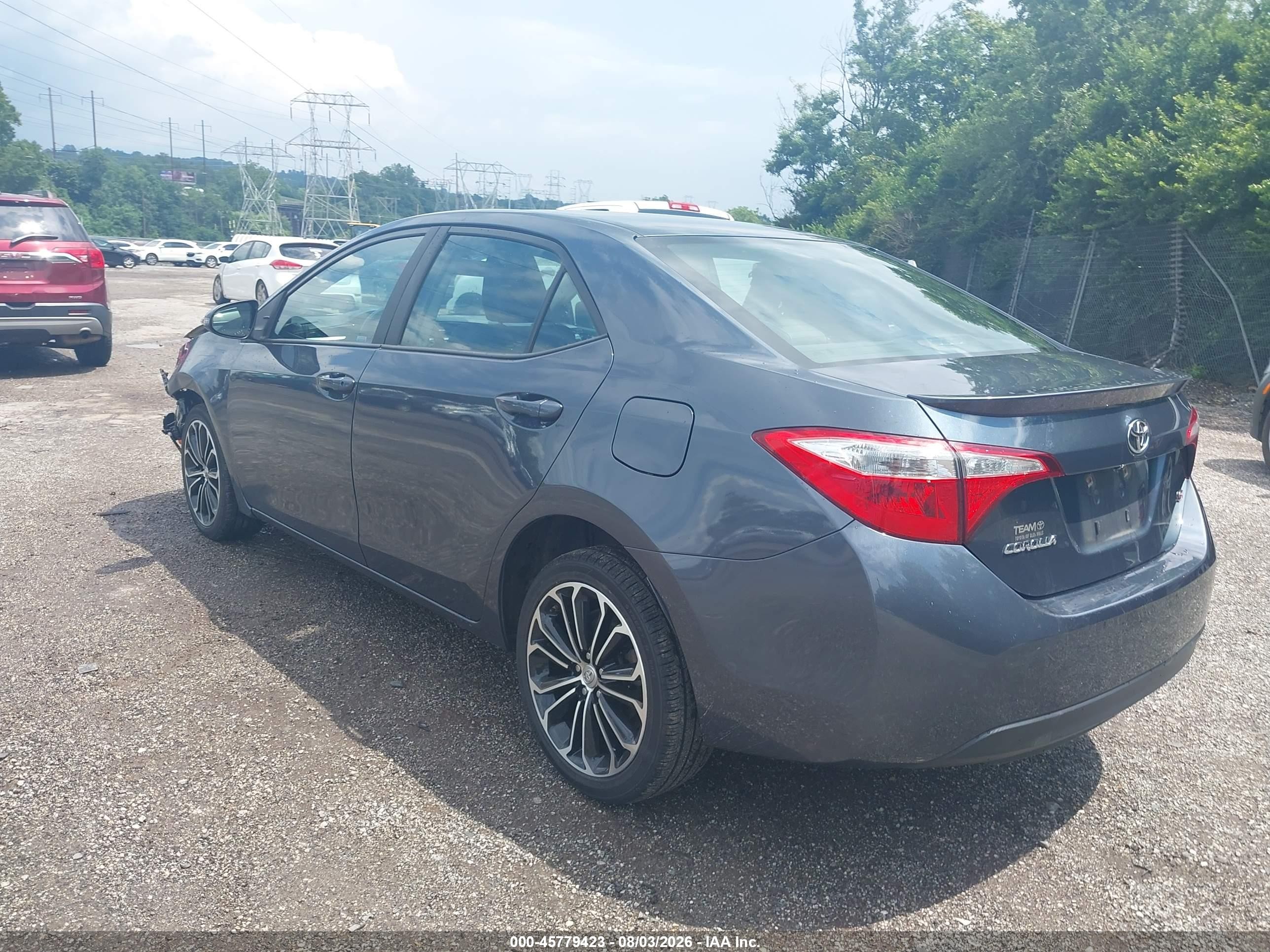 2015 Toyota Corolla S Plus Blue vin: 2T1BURHE6FC344559