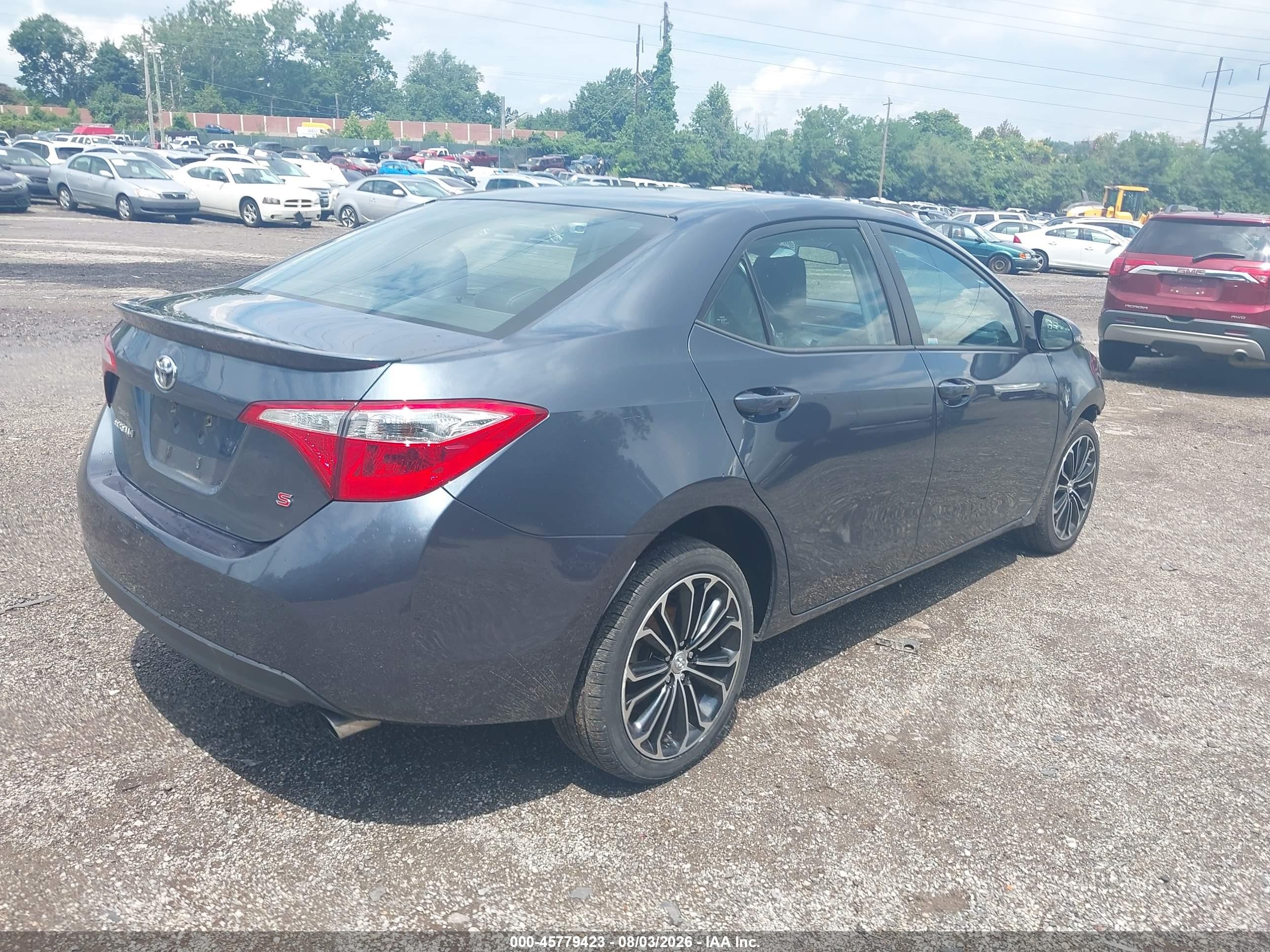 2015 Toyota Corolla S Plus Blue vin: 2T1BURHE6FC344559