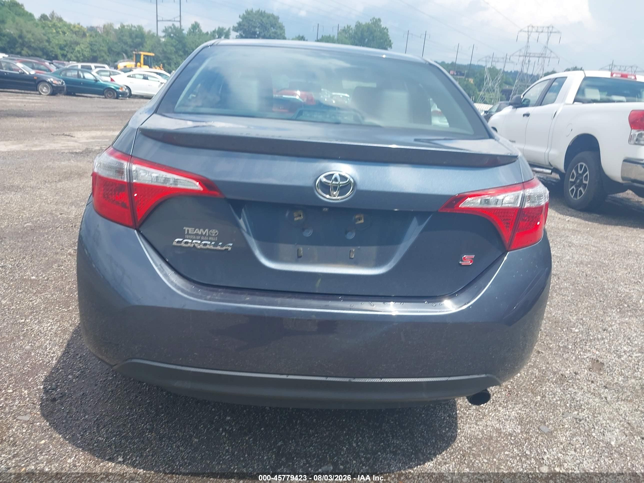 2015 Toyota Corolla S Plus Blue vin: 2T1BURHE6FC344559