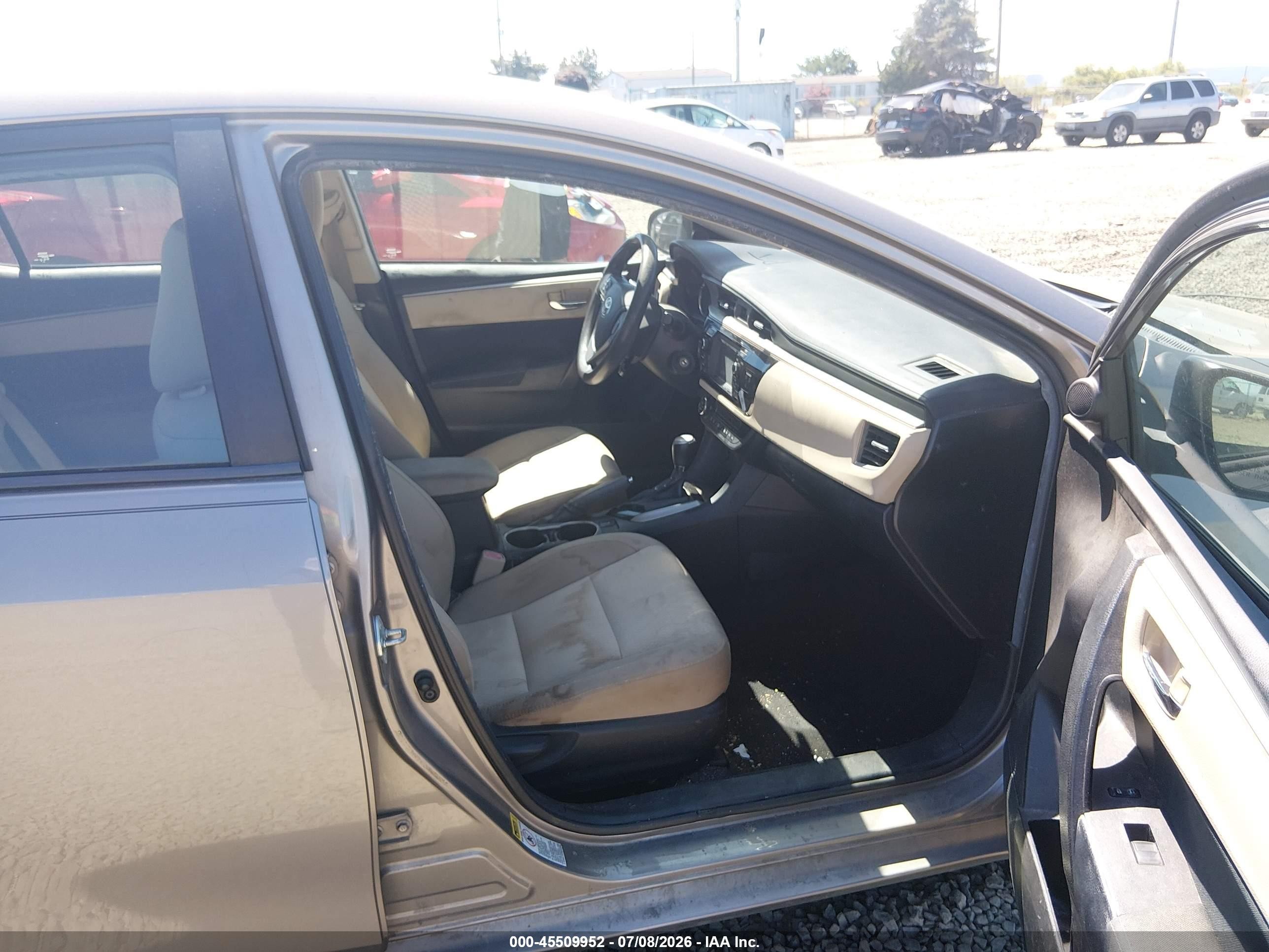 2015 Toyota Corolla Le Gray vin: 2T1BURHE6FC346215