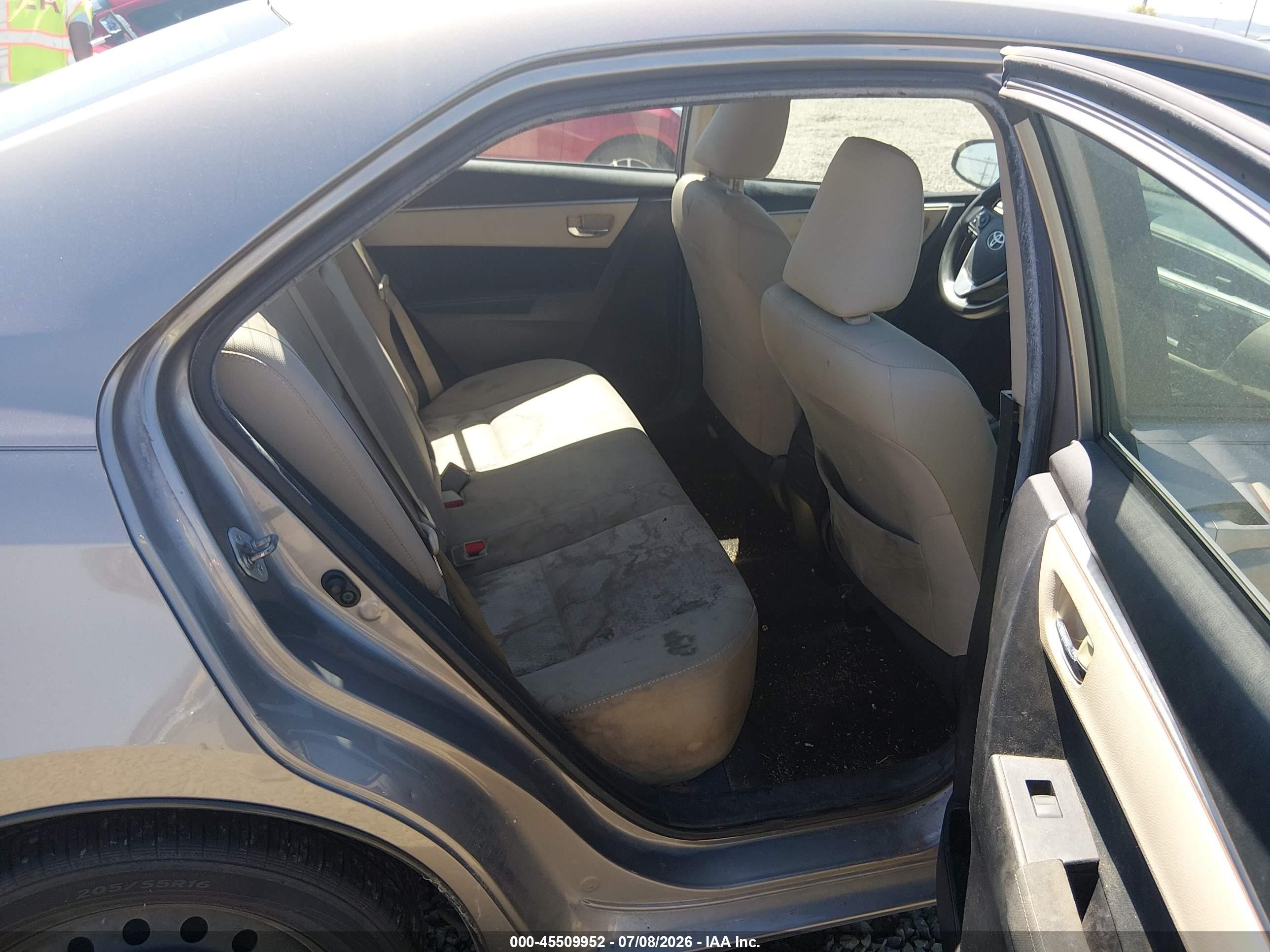 2015 Toyota Corolla Le Gray vin: 2T1BURHE6FC346215