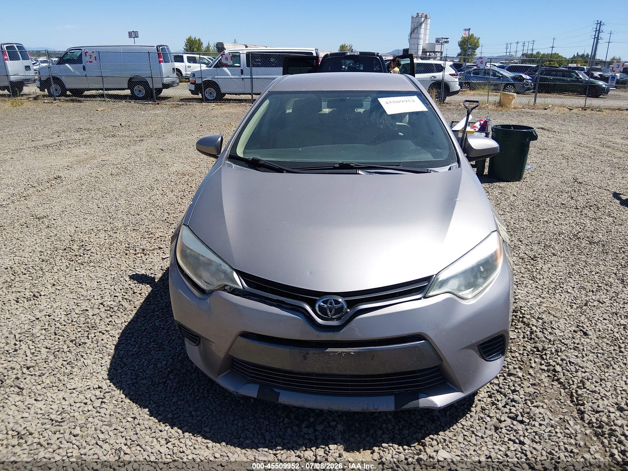 2015 Toyota Corolla Le Gray vin: 2T1BURHE6FC346215