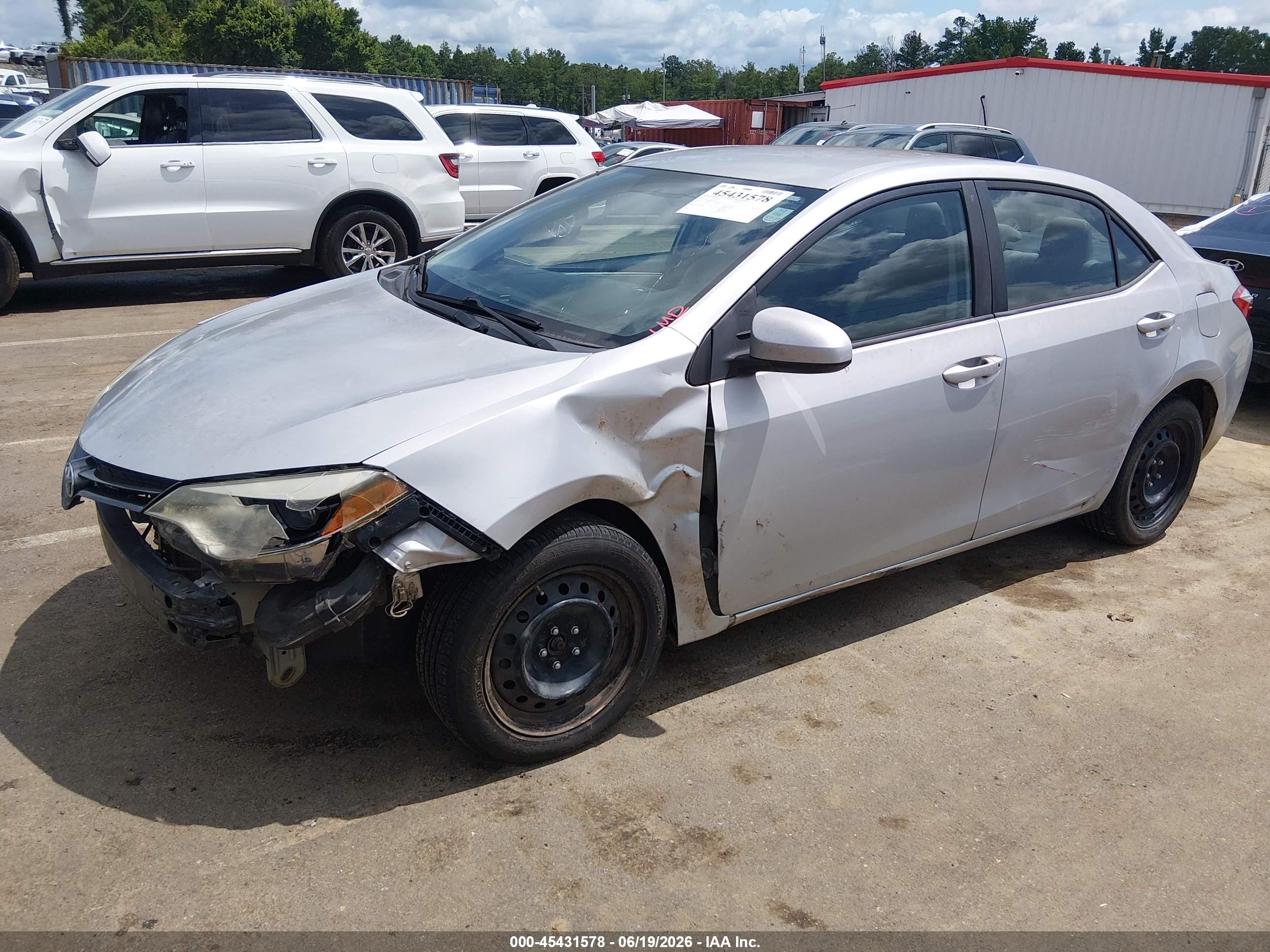 2015 Toyota Corolla Le Silver vin: 2T1BURHE6FC347364