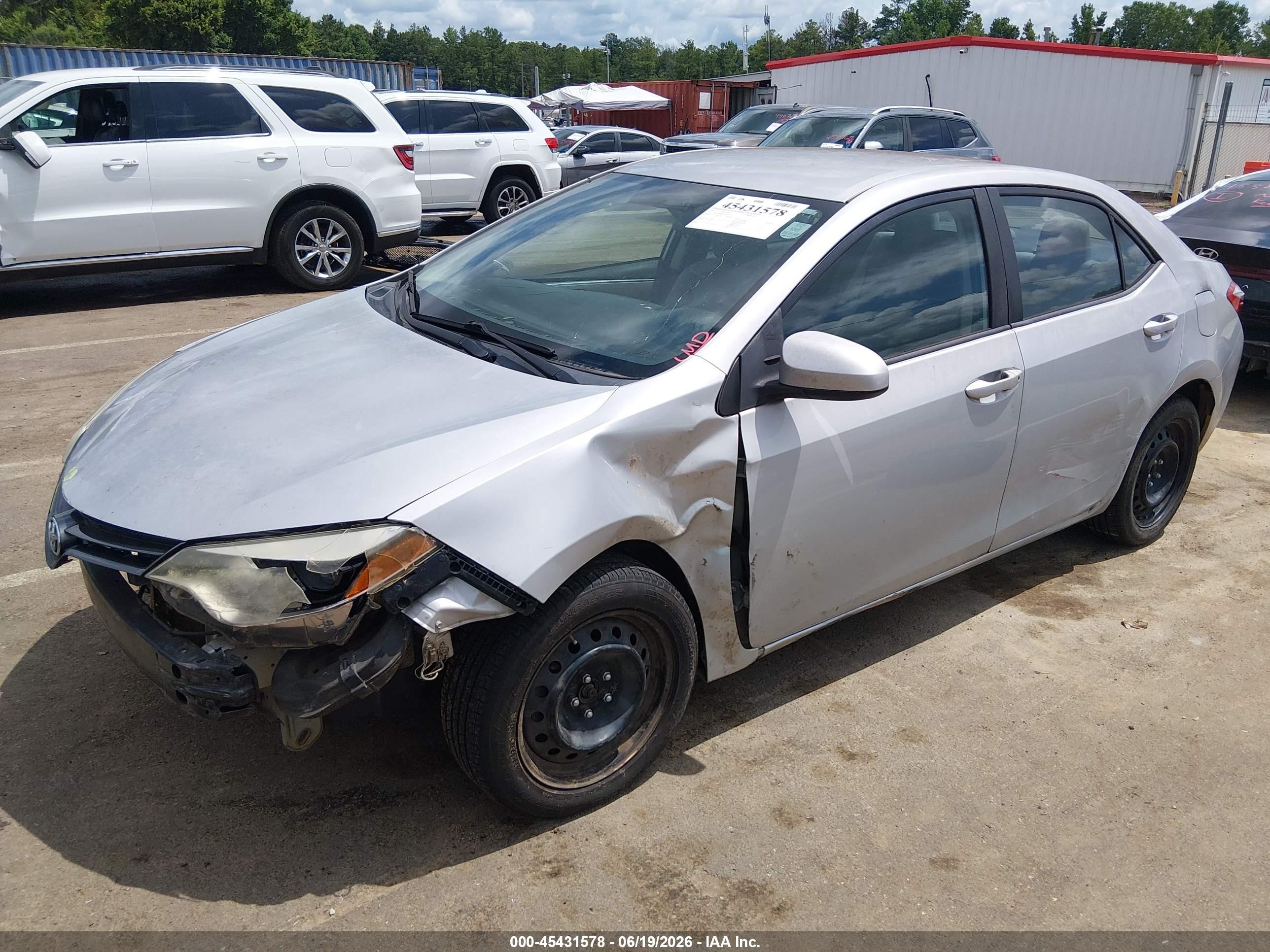 2015 Toyota Corolla Le Silver vin: 2T1BURHE6FC347364