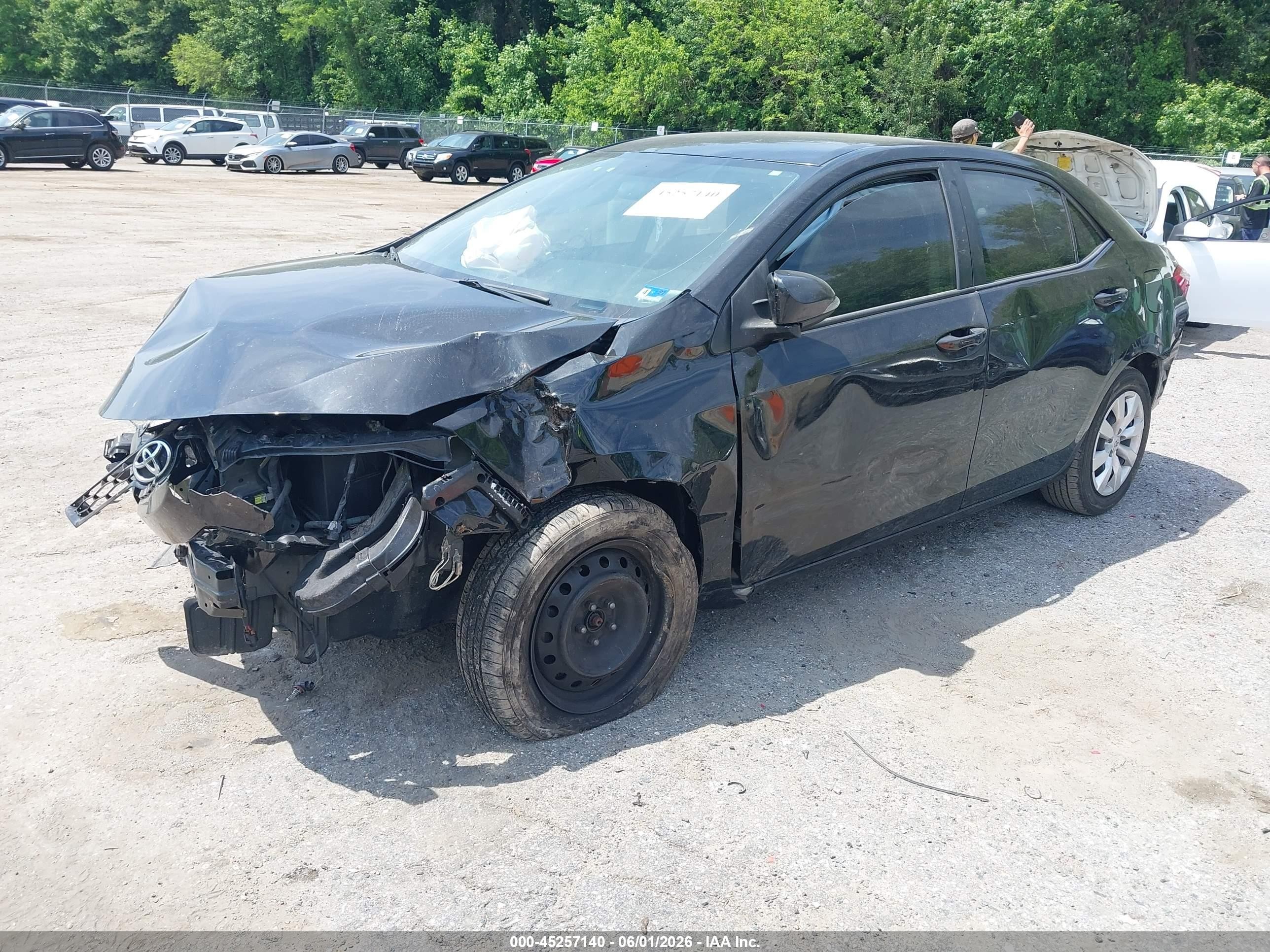 2015 Toyota Corolla S Black vin: 2T1BURHE6FC353889