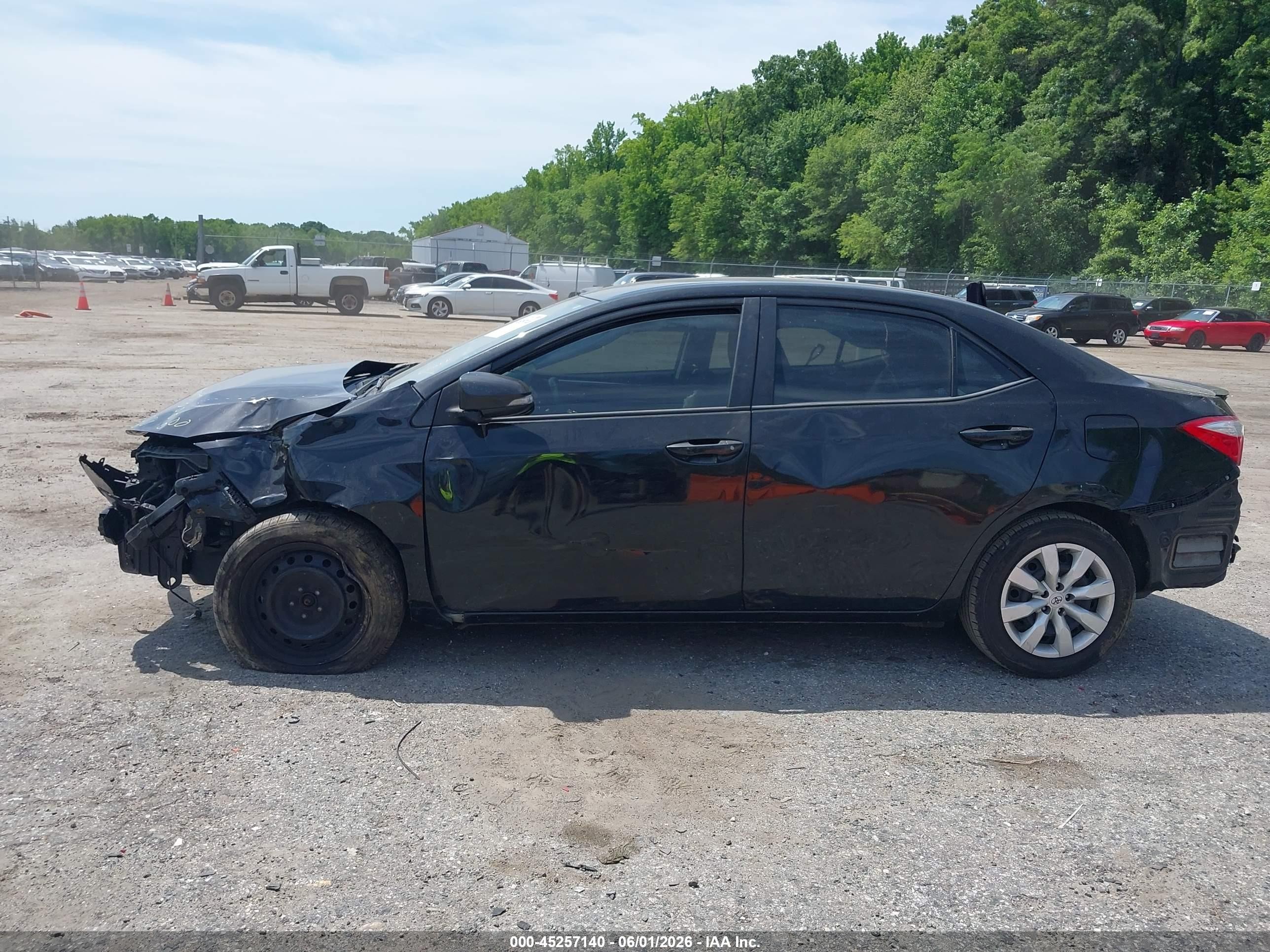 2015 Toyota Corolla S Black vin: 2T1BURHE6FC353889