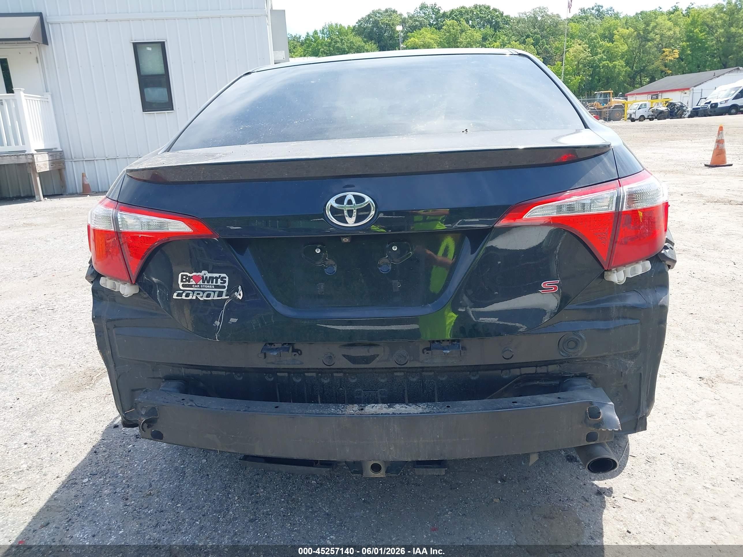 2015 Toyota Corolla S Black vin: 2T1BURHE6FC353889