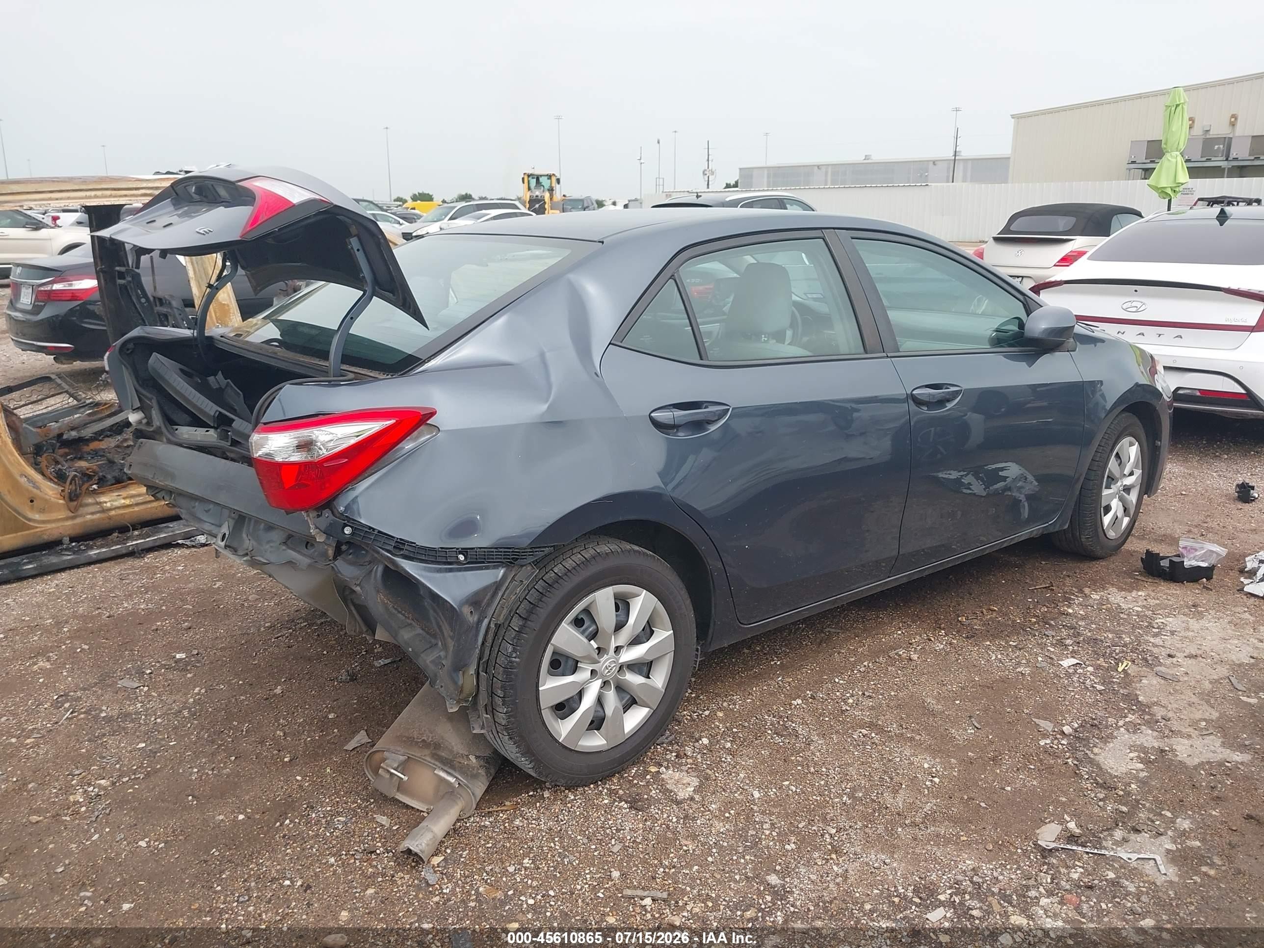 2015 Toyota Corolla Le Синий vin: 2T1BURHE6FC371017