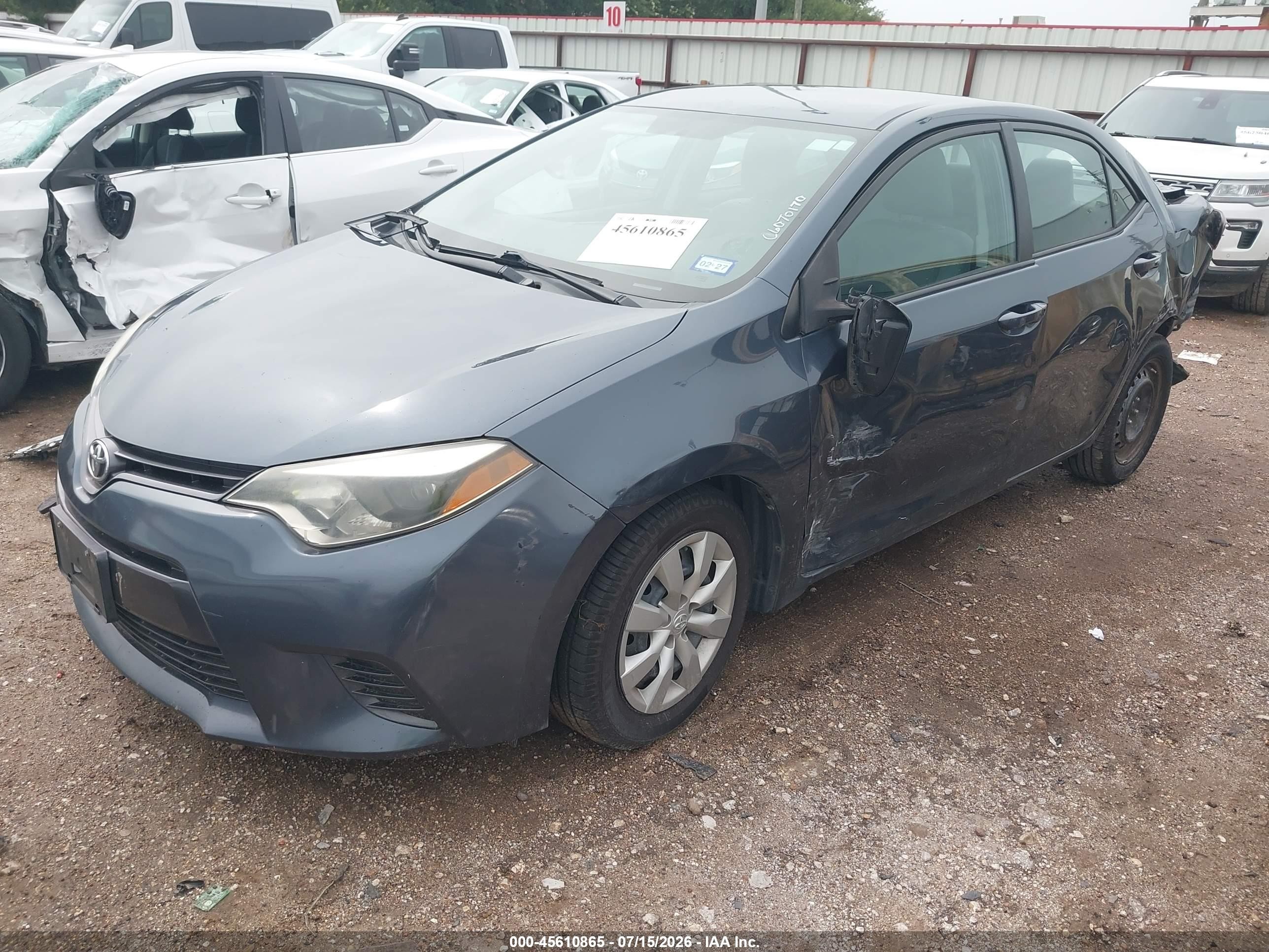 2015 Toyota Corolla Le Синий vin: 2T1BURHE6FC371017