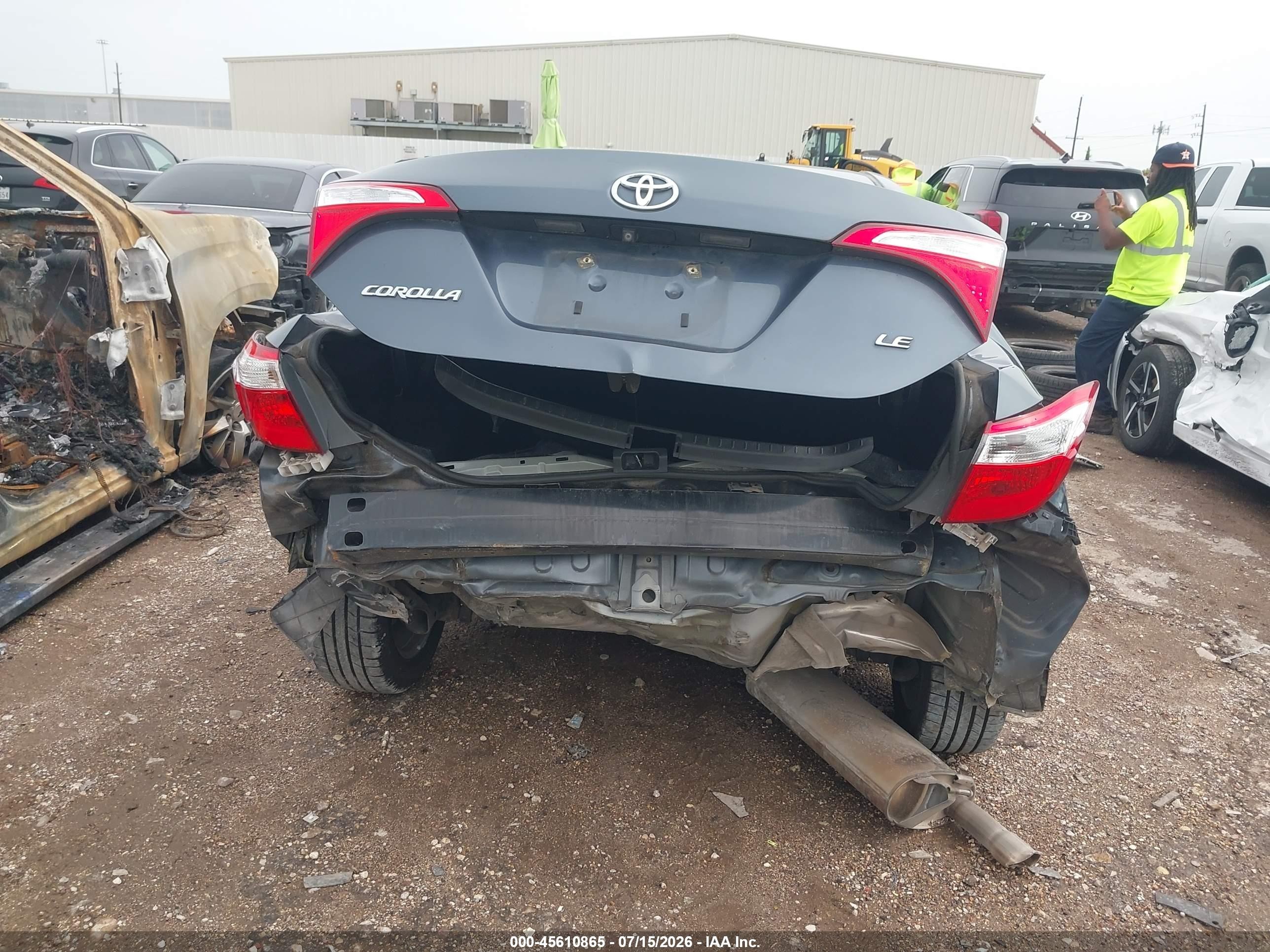 2015 Toyota Corolla Le Синий vin: 2T1BURHE6FC371017