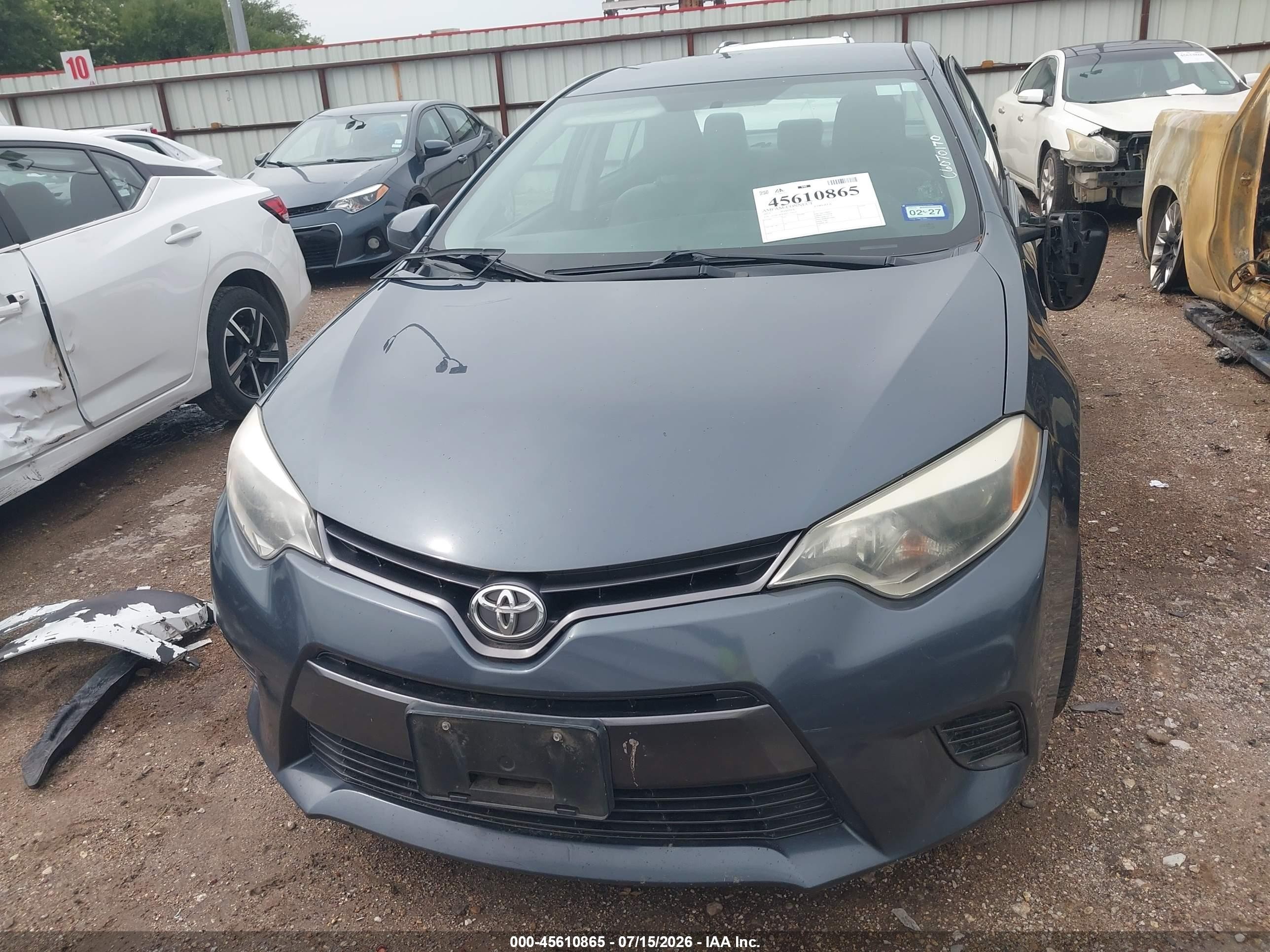 2015 Toyota Corolla Le Синий vin: 2T1BURHE6FC371017