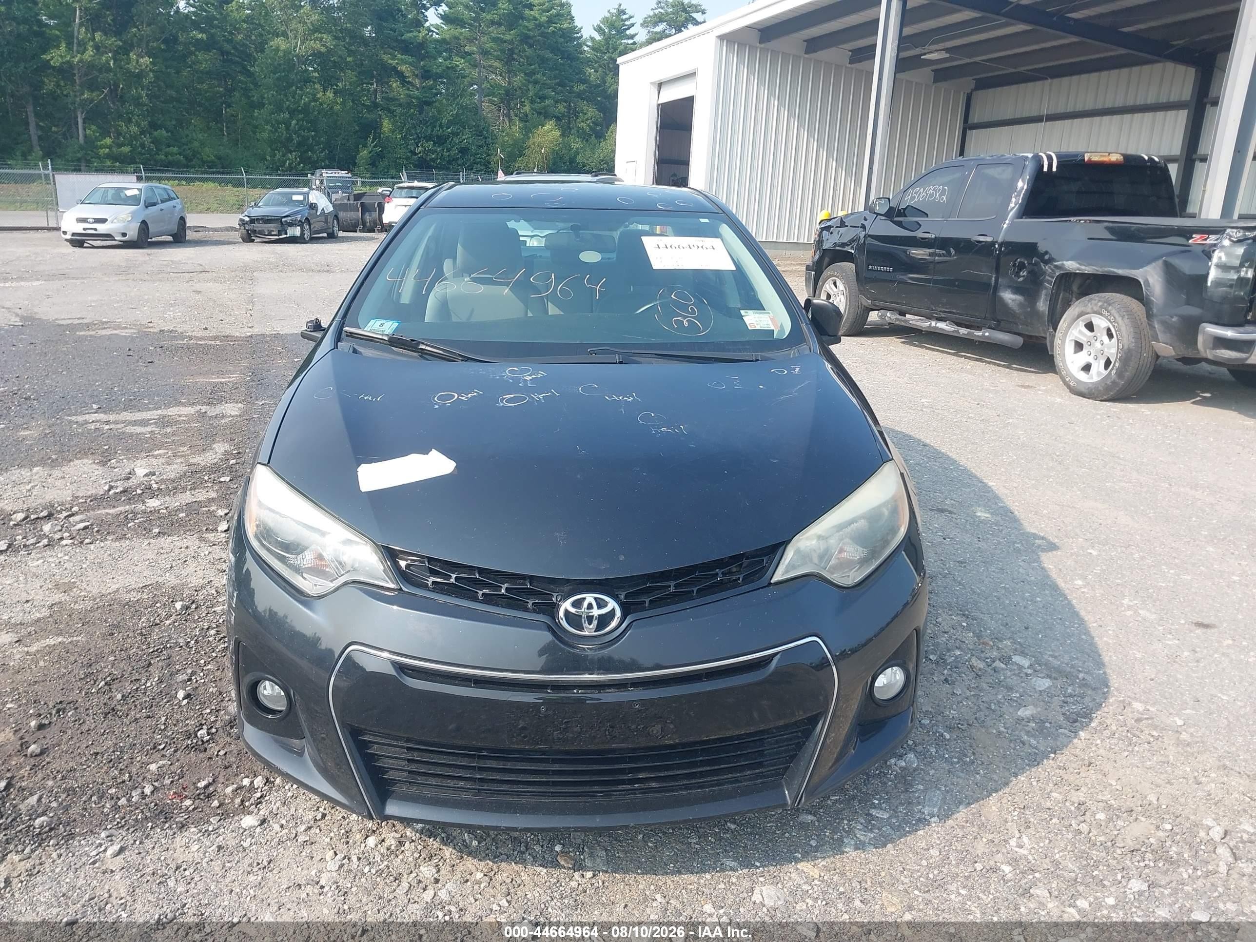 2015 Toyota Corolla S Plus Black vin: 2T1BURHE6FC371101