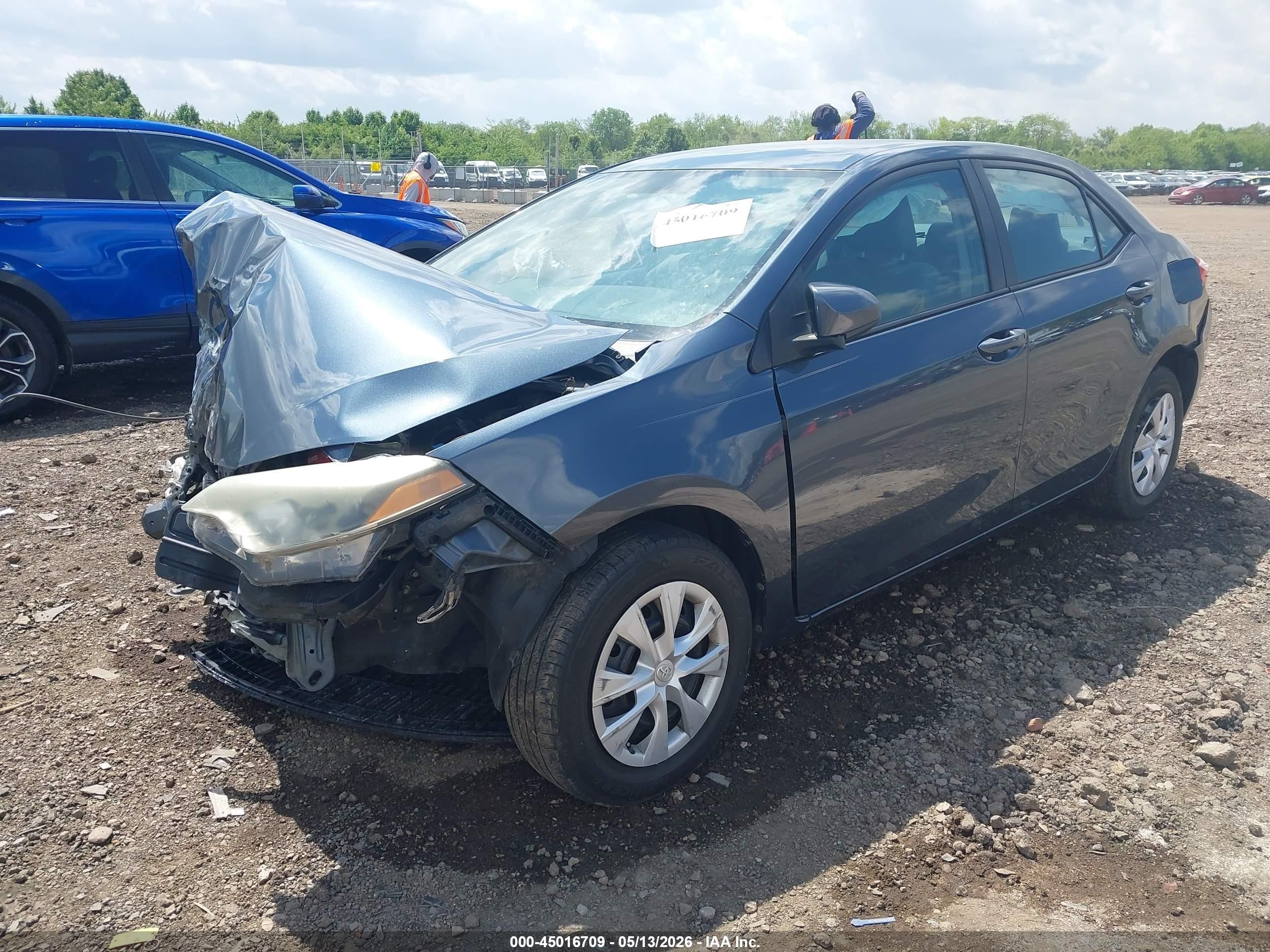 2015 Toyota Corolla L Gray vin: 2T1BURHE6FC374080