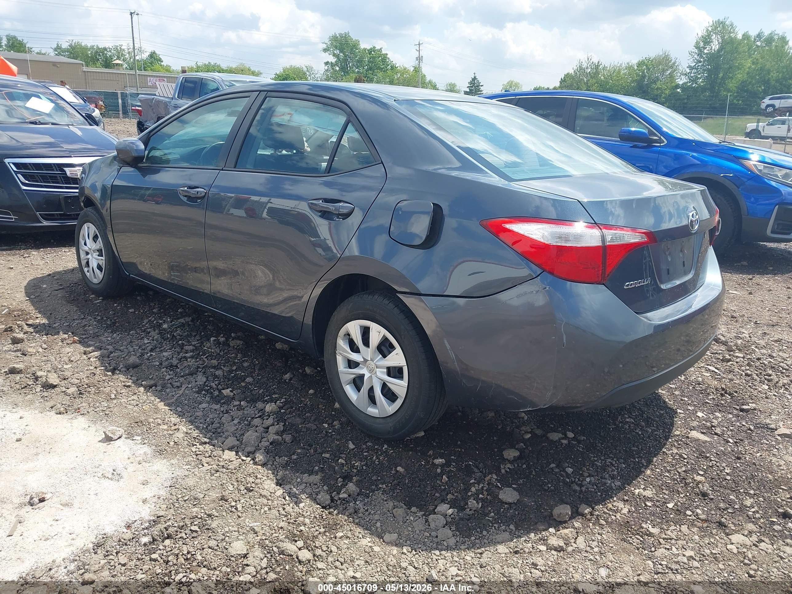 2015 Toyota Corolla L Gray vin: 2T1BURHE6FC374080