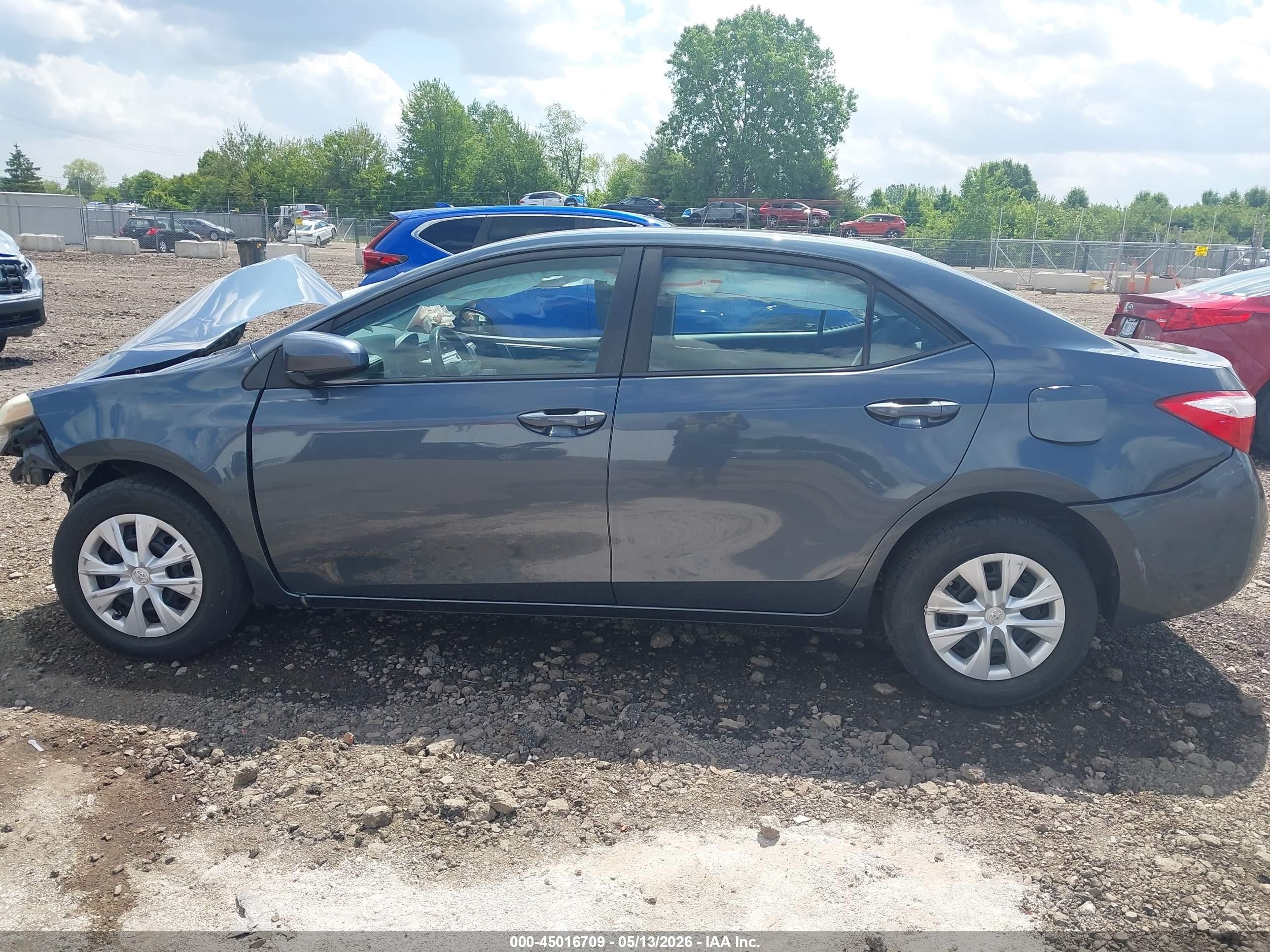 2015 Toyota Corolla L Gray vin: 2T1BURHE6FC374080