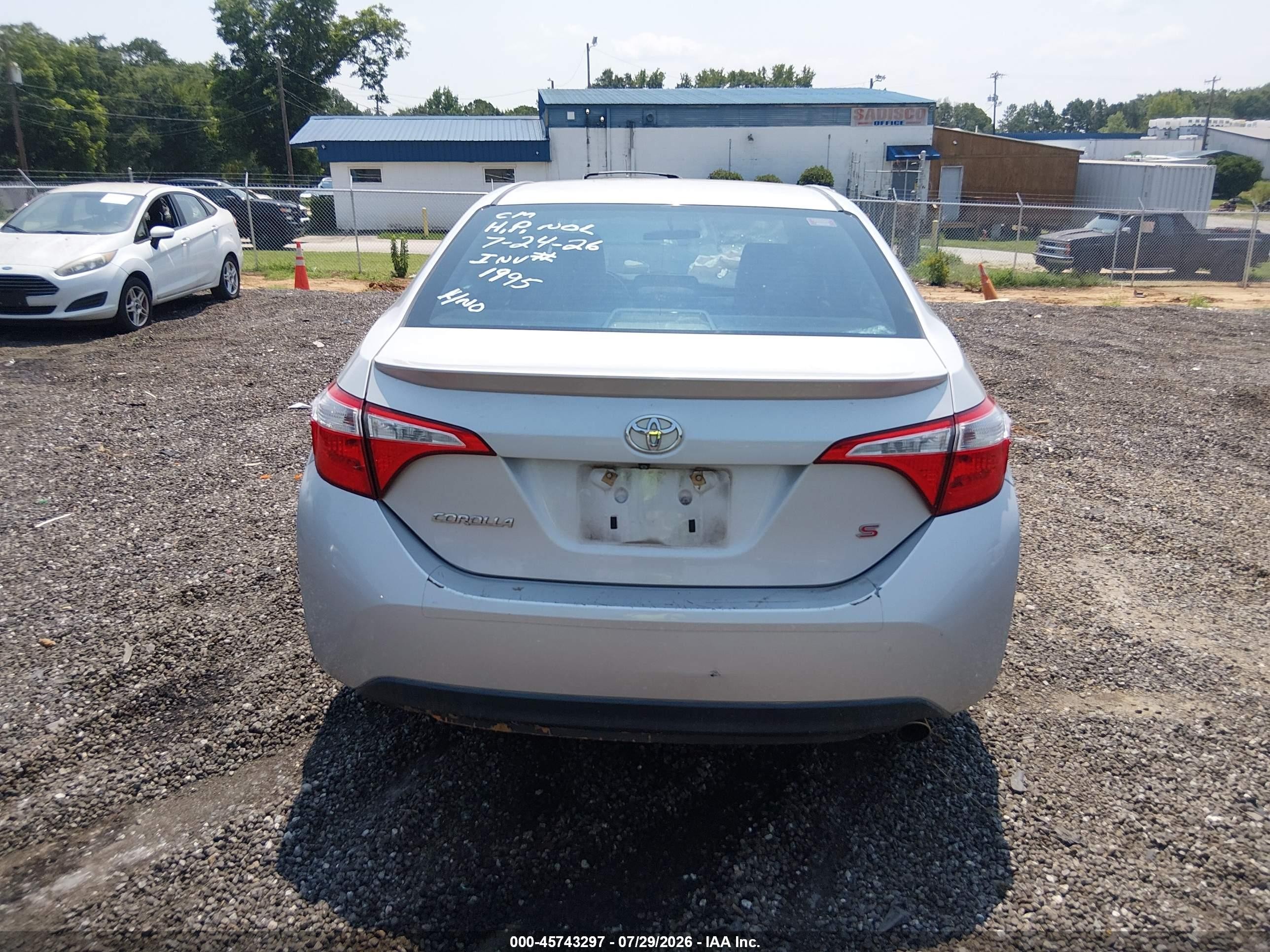 2015 Toyota Corolla S Plus Silver vin: 2T1BURHE6FC385046