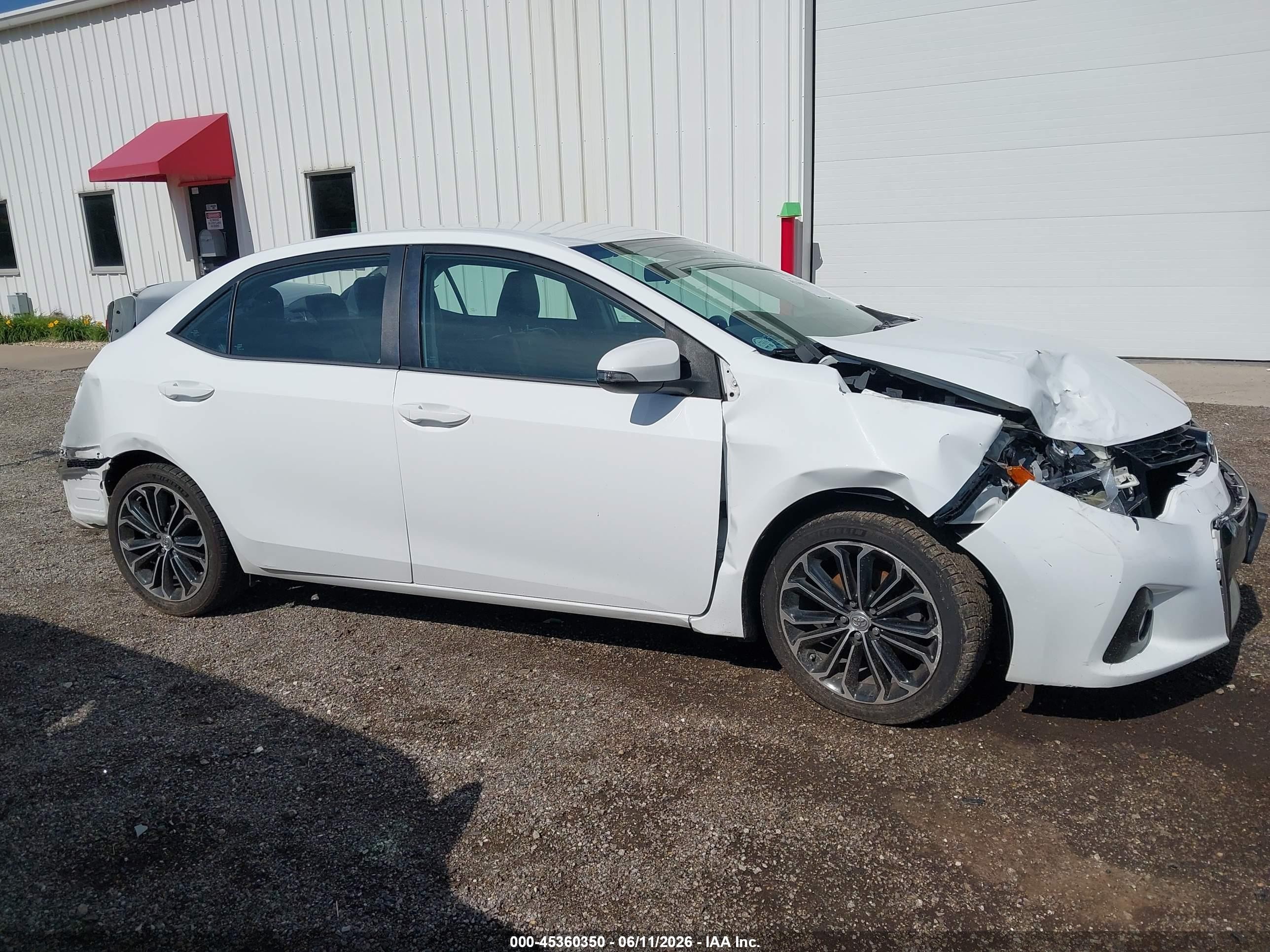 2015 Toyota Corolla S Plus Белый vin: 2T1BURHE6FC394488