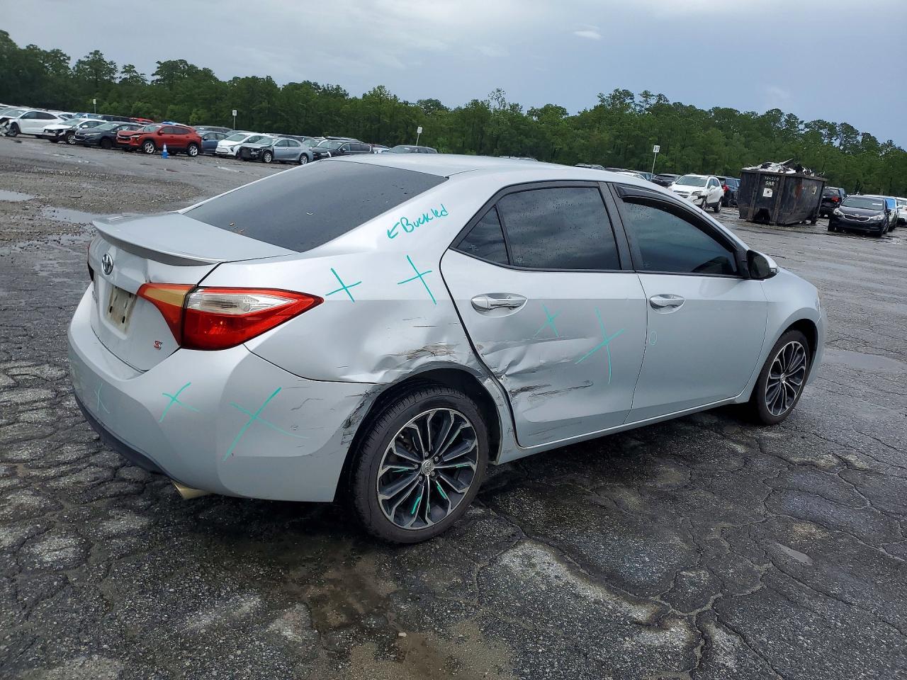 2015 Toyota Corolla S Plus Silver vin: 2T1BURHE6FC397150