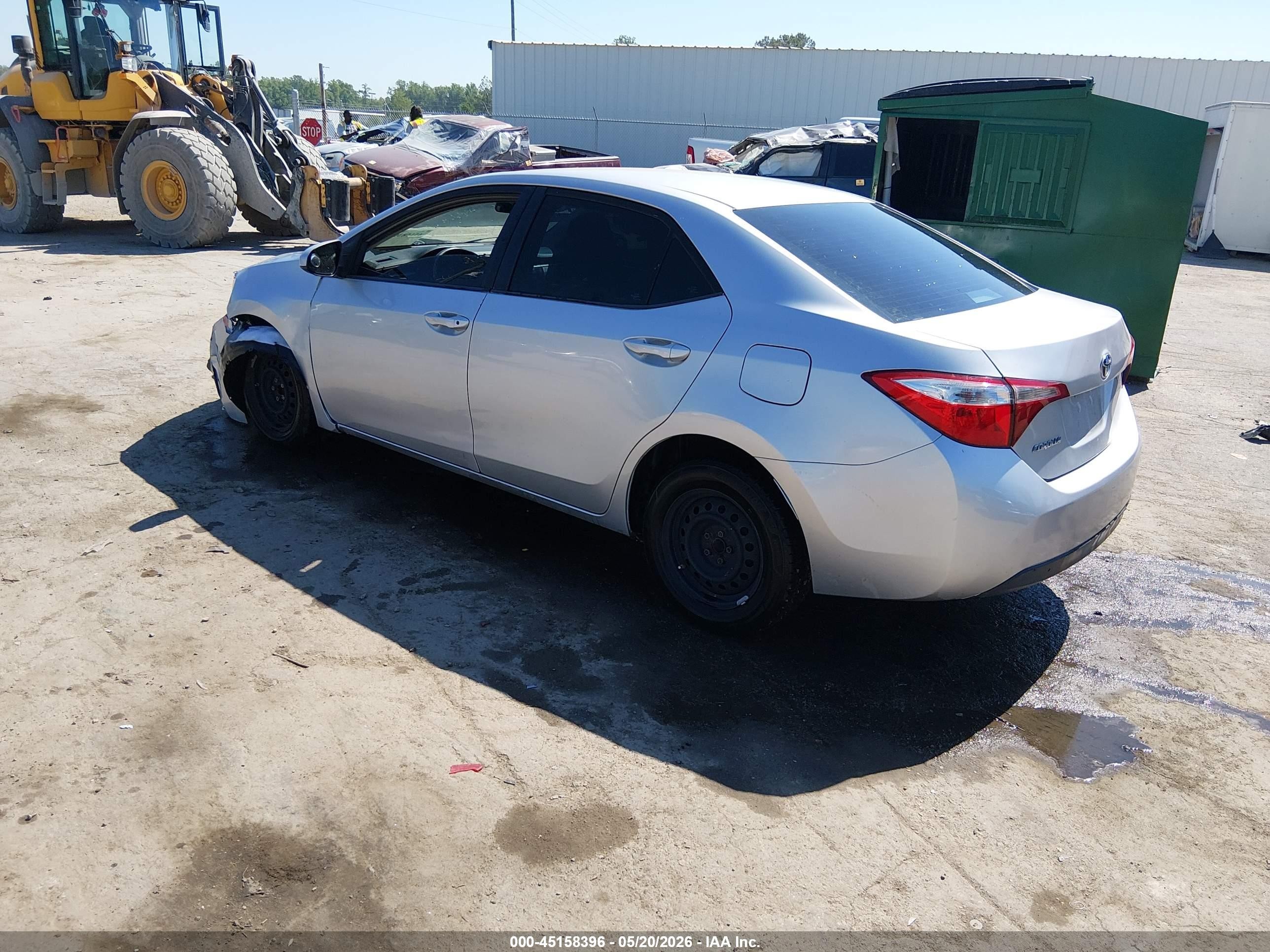 2015 Toyota Corolla L Silver vin: 2T1BURHE6FC412410