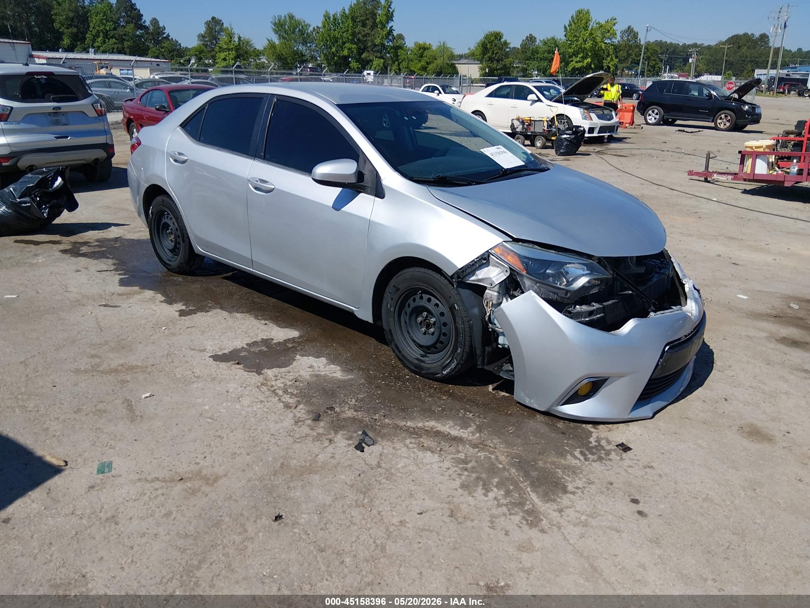 2015 Toyota Corolla L Silver vin: 2T1BURHE6FC412410